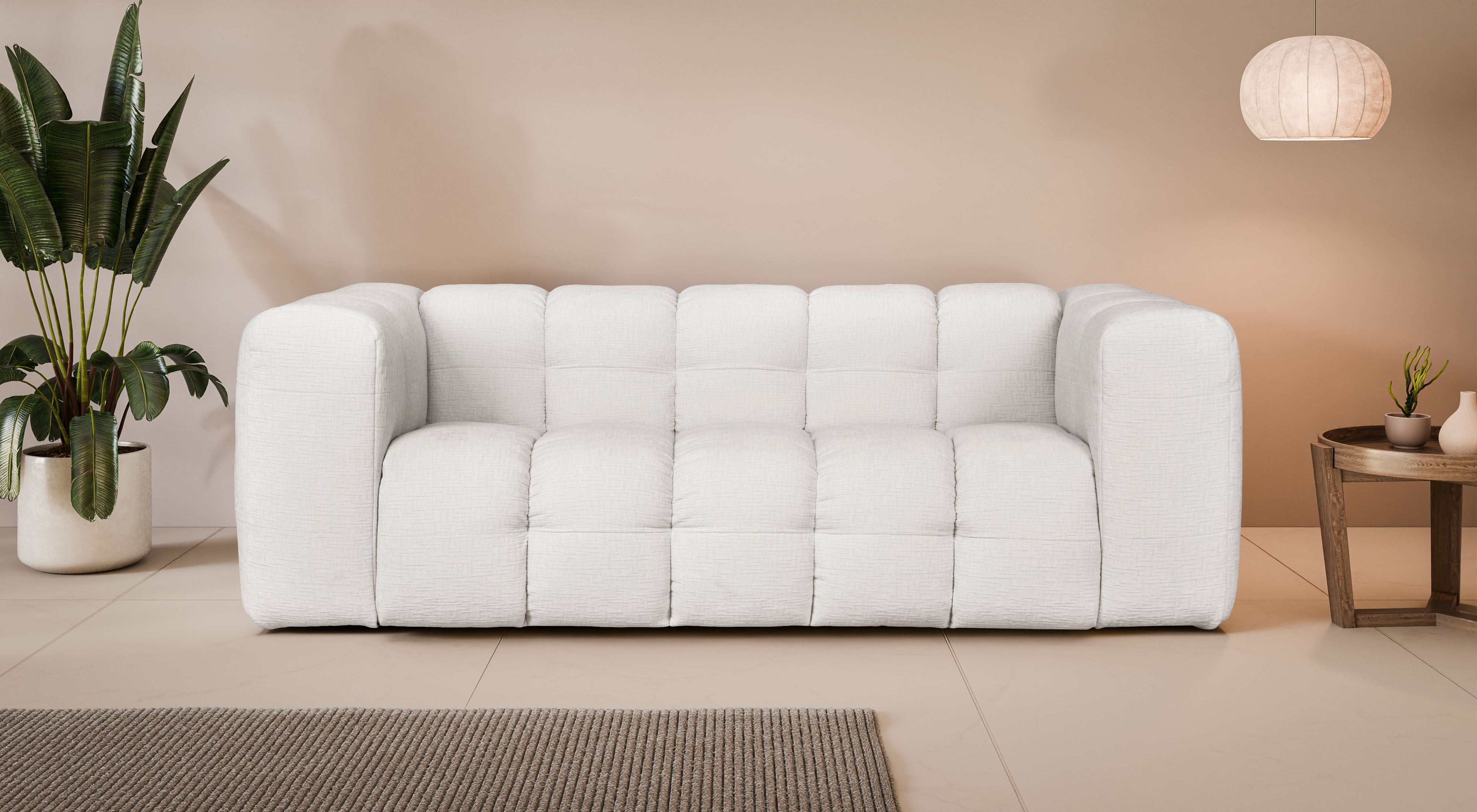 LeGer Home by Lena Gercke 3-Sitzer "TALISHA Designersofa, moderne Steppung, Maße B/T/H: 229/110/75 cm" aufwendig gepolstert, hoher Sitzkomfort