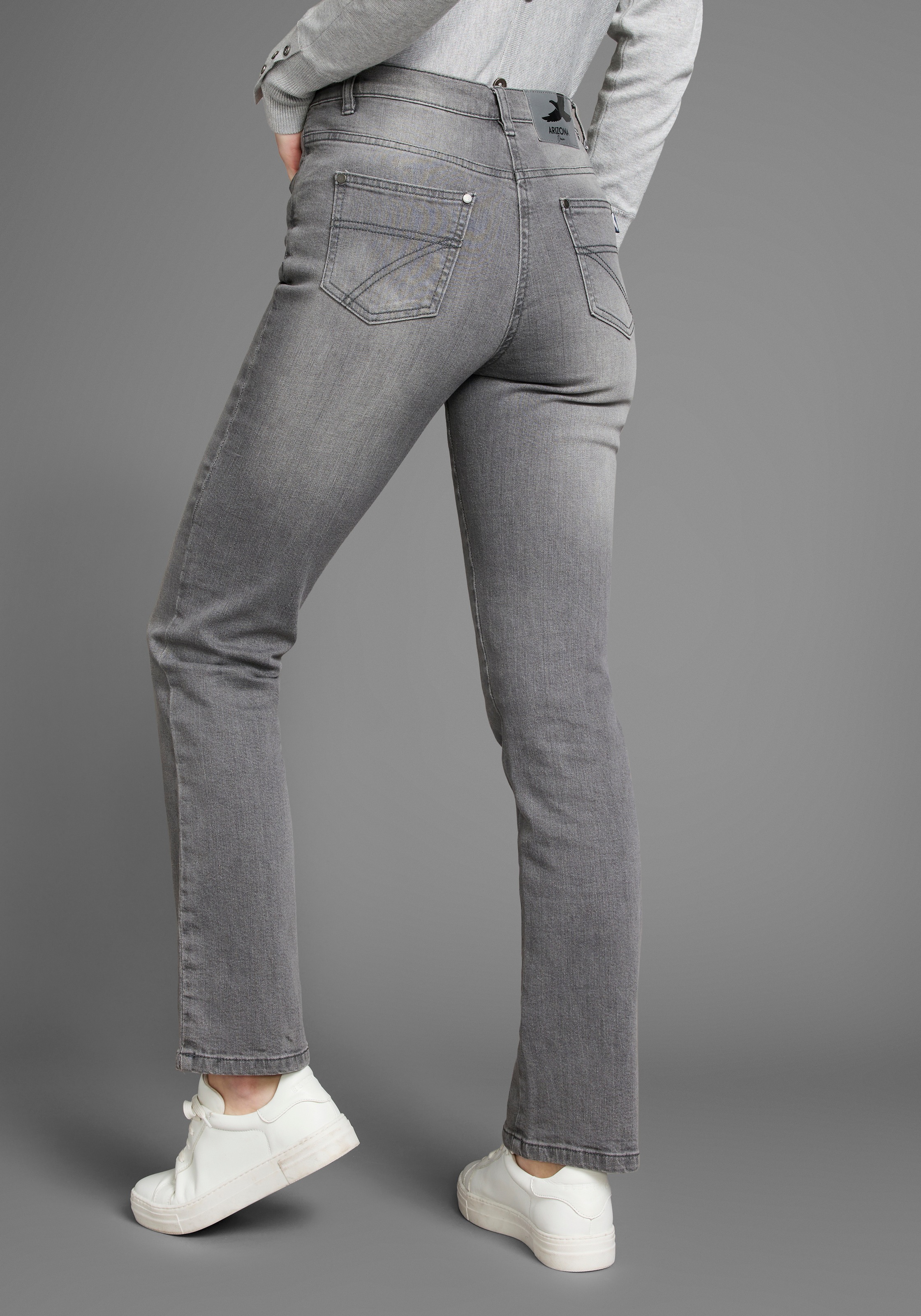 Arizona Gerade Jeans "Annett", bequeme Passform, 5-Pocket-Style, hohe Taill günstig online kaufen