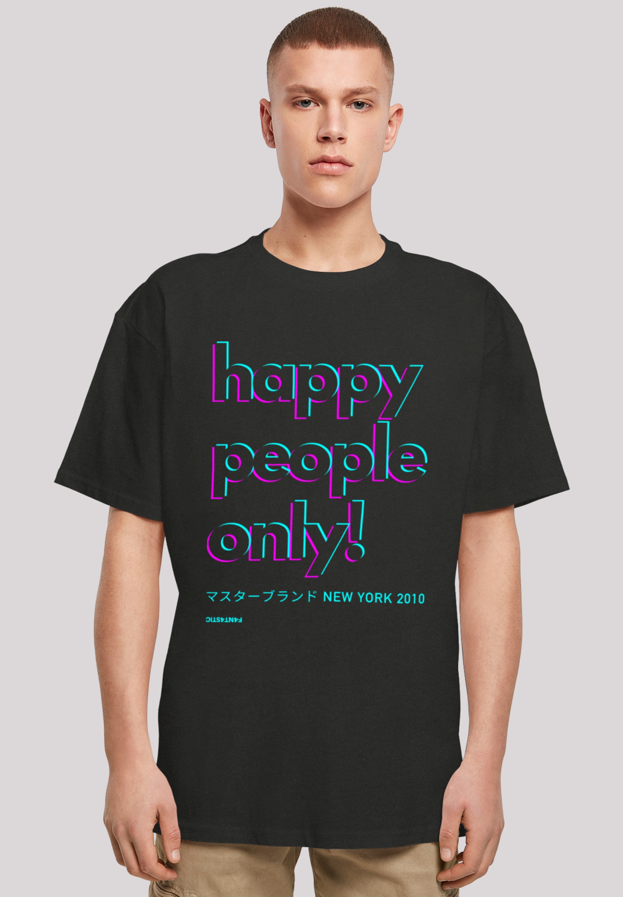 T-Shirt »Happy people only New York«, Print