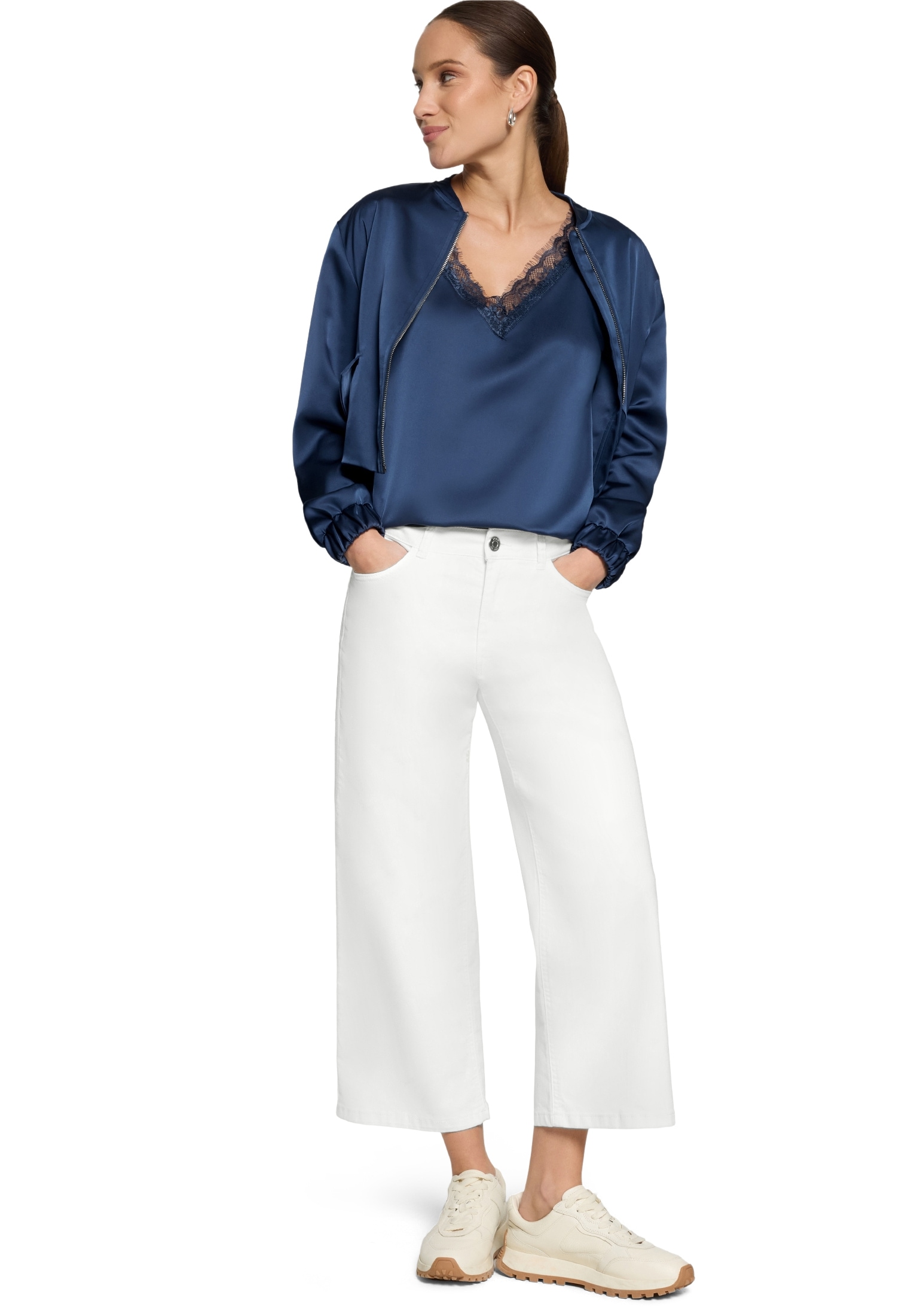 Zero Blusentop »Damen mit V-Ausschnitt«