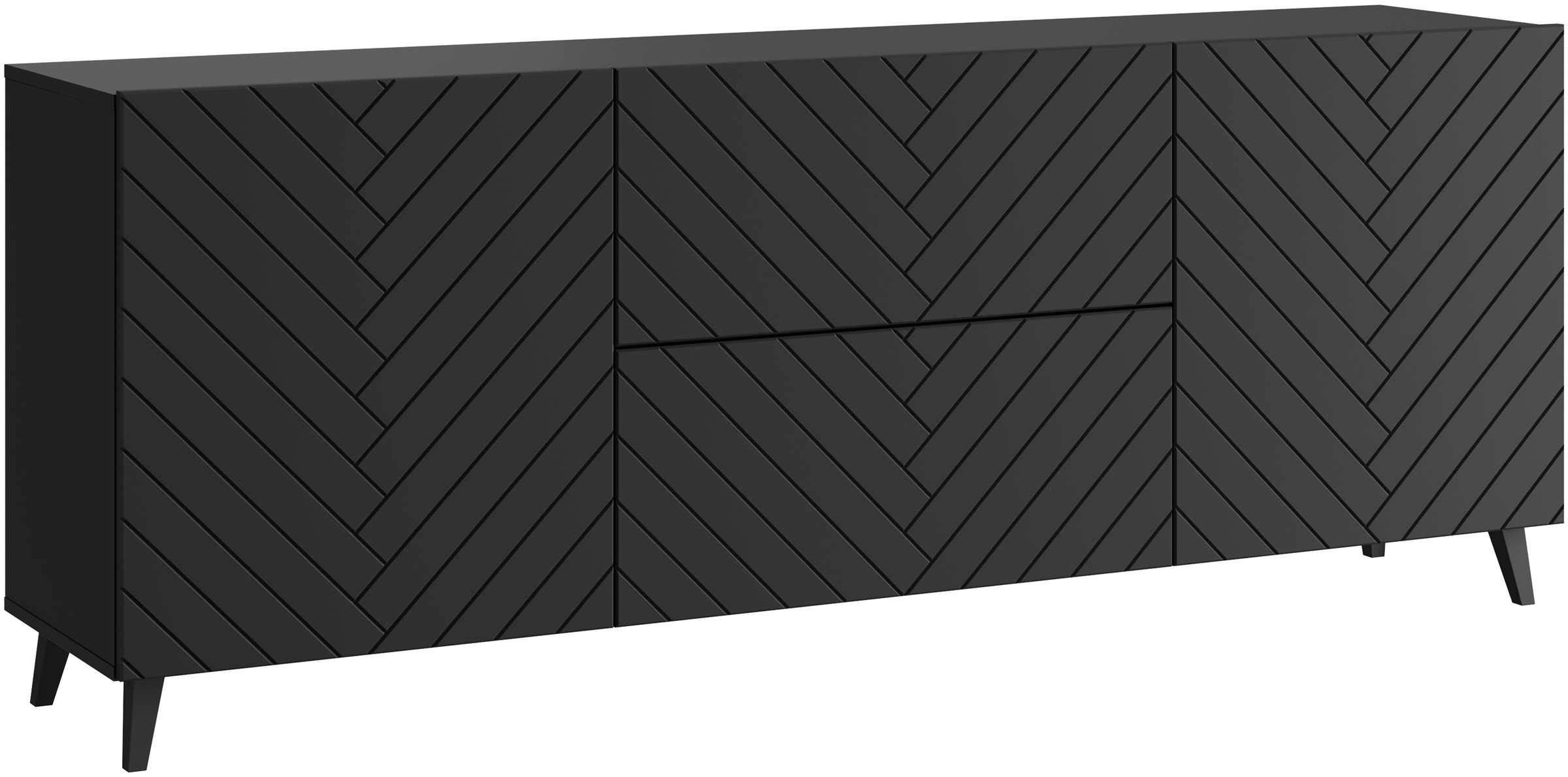 Thumbnail - Home affaire Lowboard "Phuket, Front MDF" 2 Schubladen, 4 Türen, 6 geschlossenen Fächern, Breite 180cm