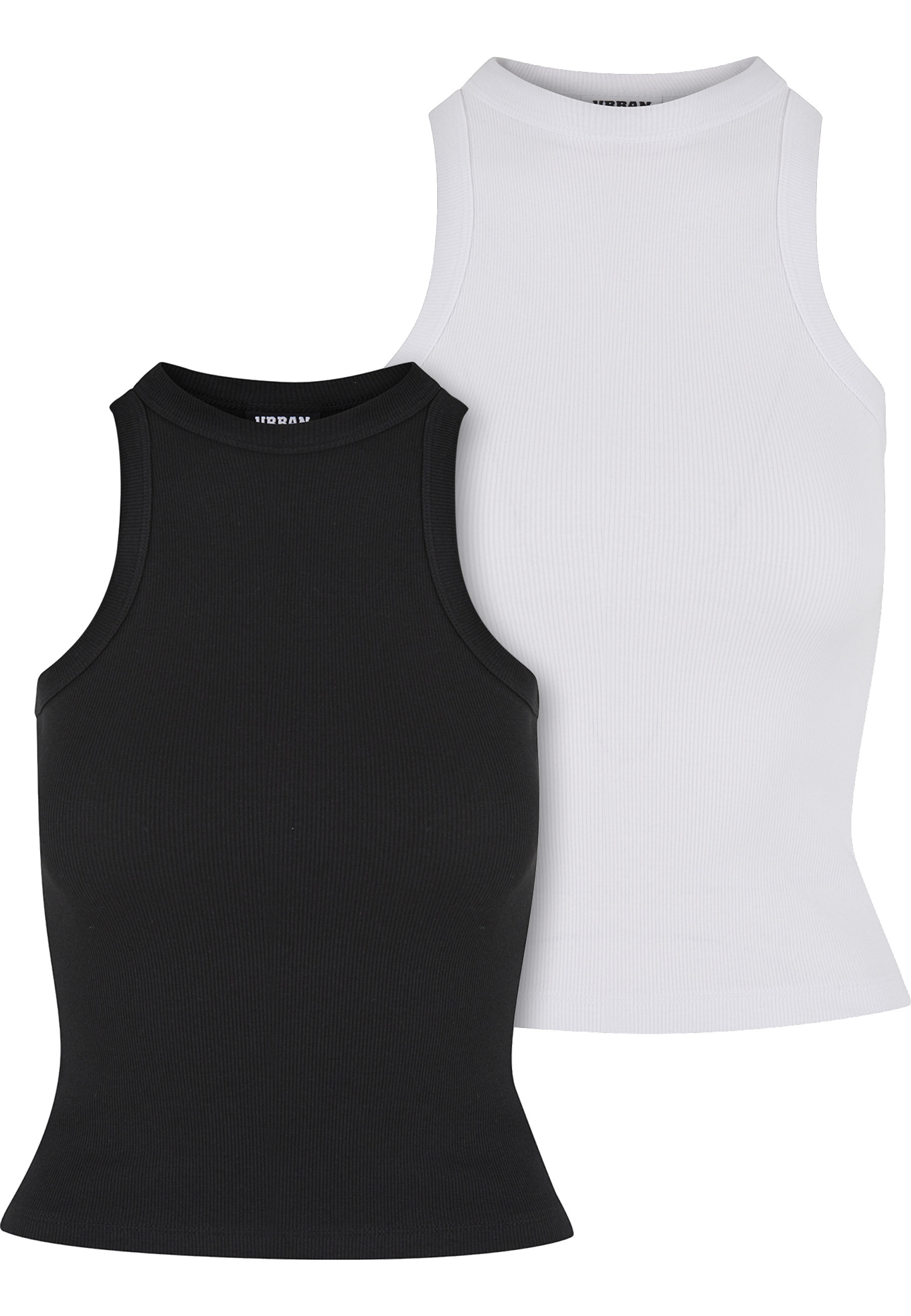URBAN CLASSICS Tanktop "Urban Classics Ladies Racer Back Rib Top 2-Pack" günstig online kaufen