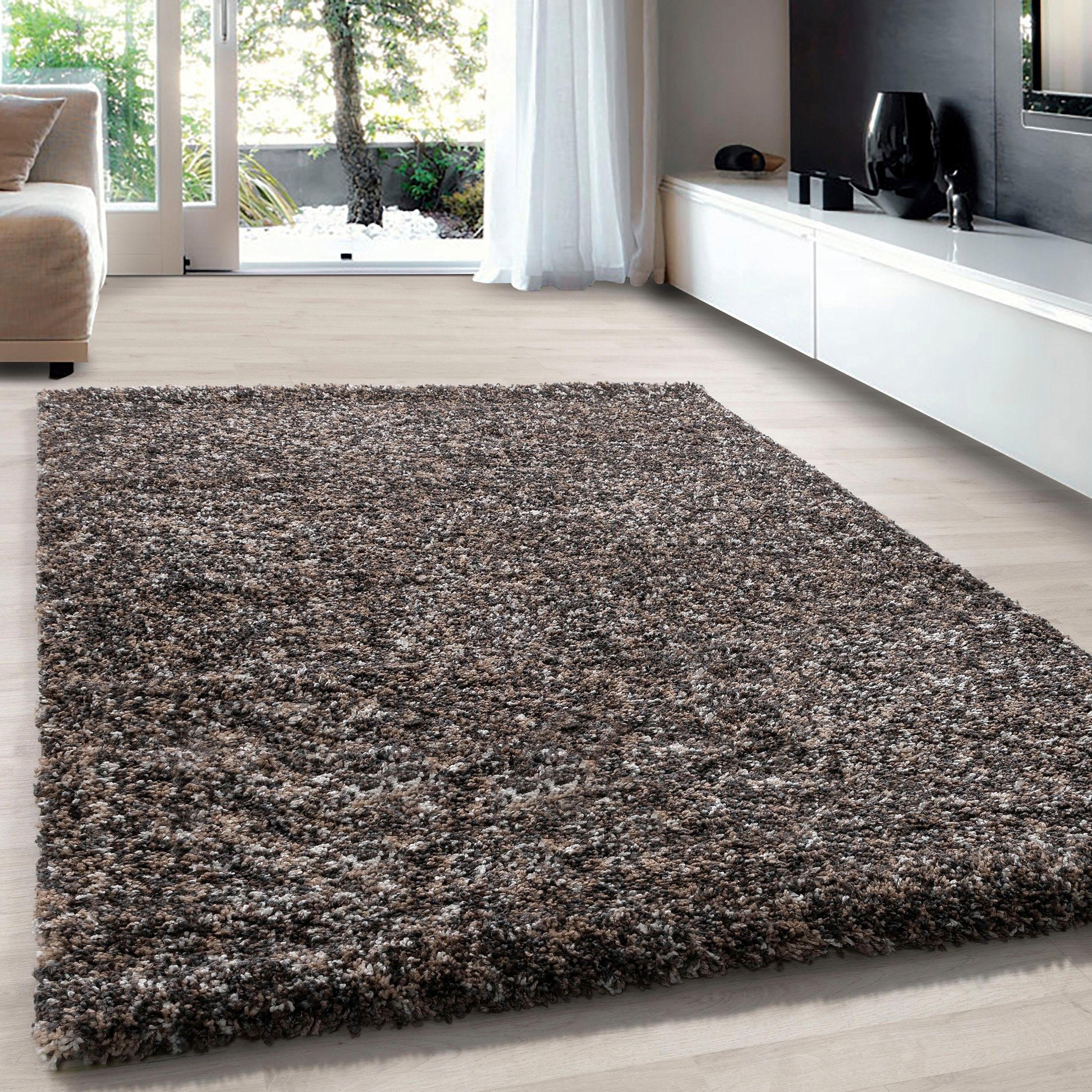 Ayyildiz Teppiche Hochflor-Teppich "Enjoy Shaggy,auch als Läufer und in Rund" rechteckig 50 mm Höhe Shaggy, Langflor, meliert, Wohnzimmer, Schlafzimmer