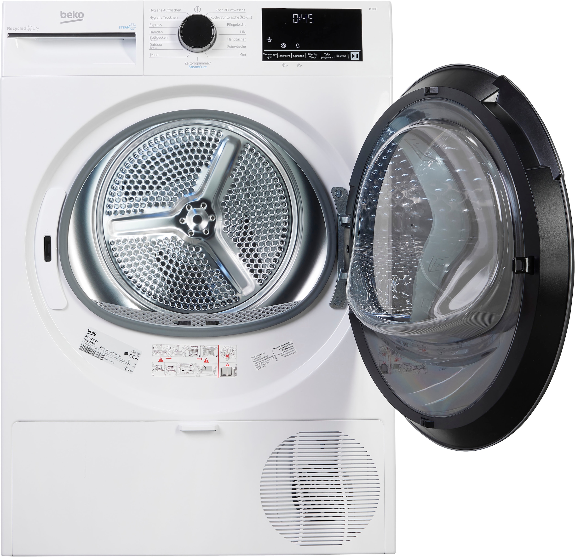 BEKO Kondenstrockner »B3T422391«, 8 kg, mit Wärmepumpentechnologie