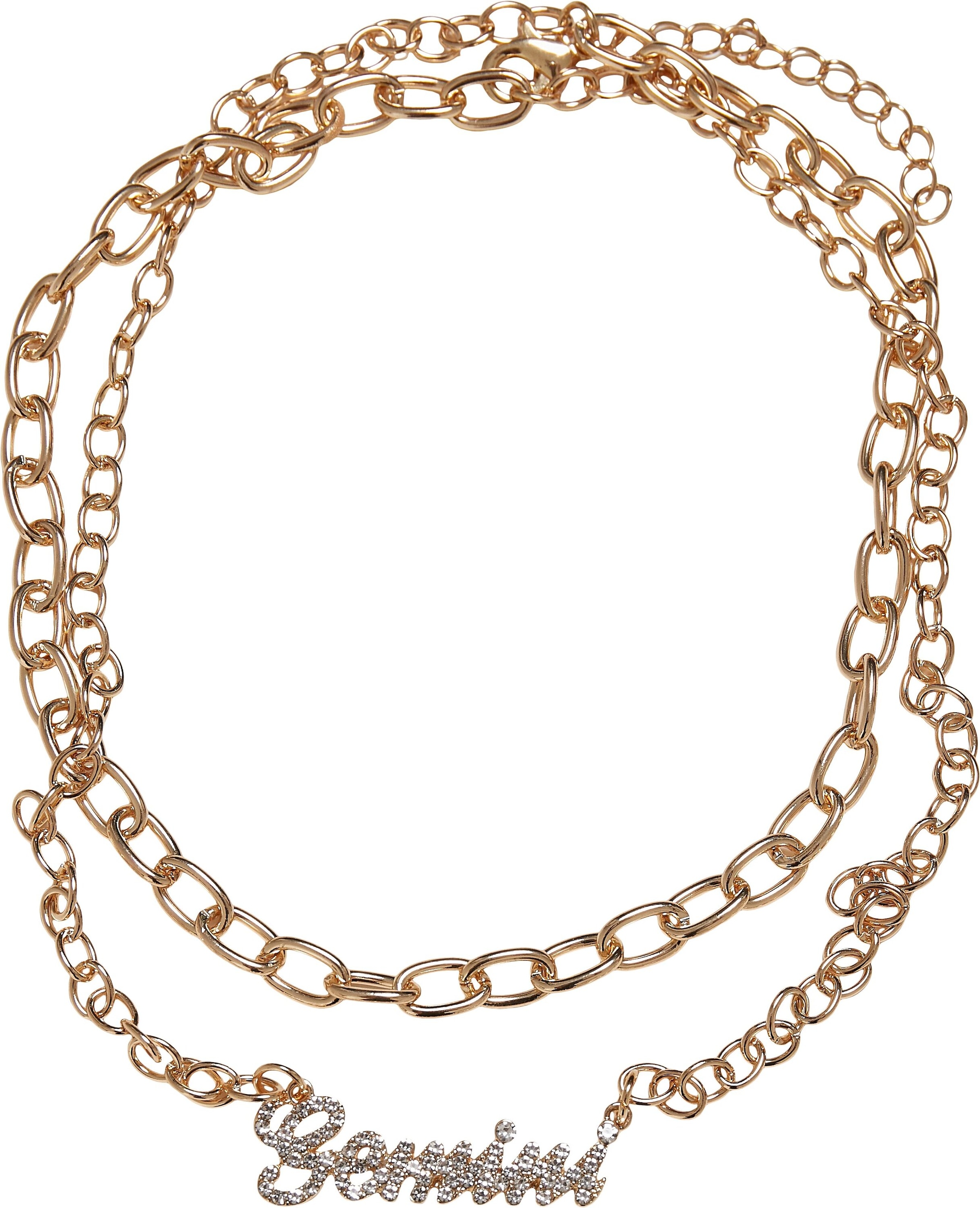 URBAN CLASSICS Edelstahlkette »Accessoires Diamond Zodiac Golden Necklace«  online bestellen | BAUR