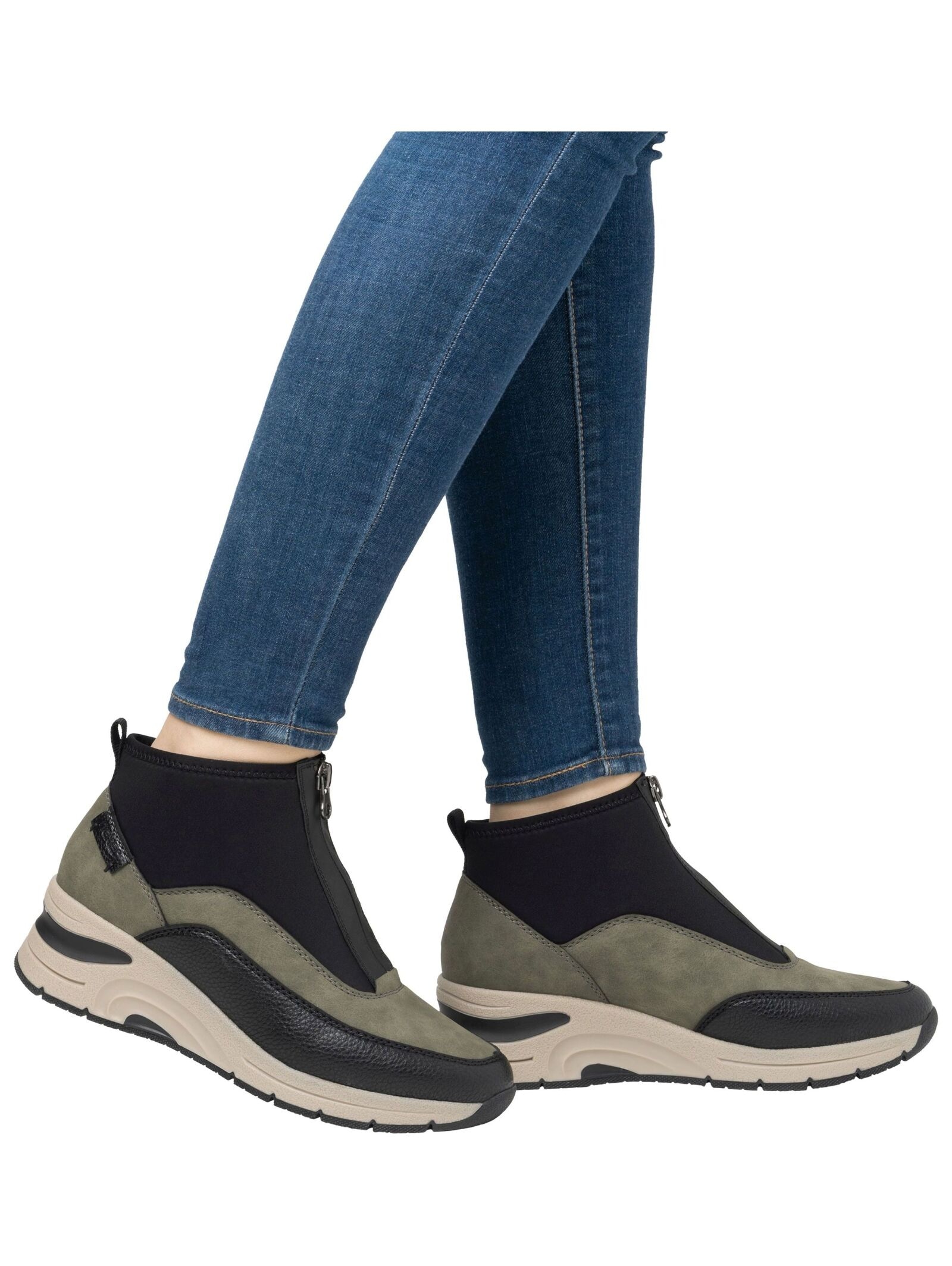 Rieker Keilstiefelette »Rieker Stiefelette Lederimitat/Textil«