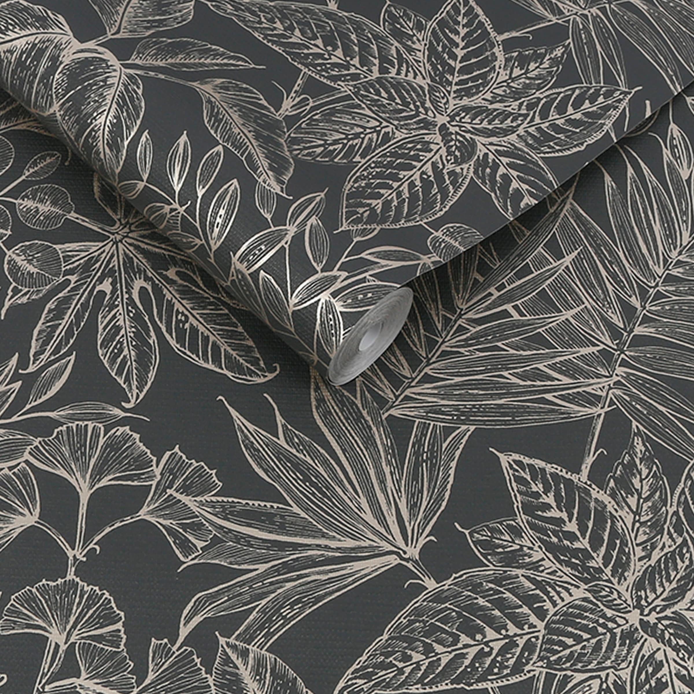 Boutique Vliestapete »Boutique - Vliestapete Paradise Onyx - 10mx52cm«, botanisch, Boutique - Vliestapete Paradise Onyx - 10mx52cm