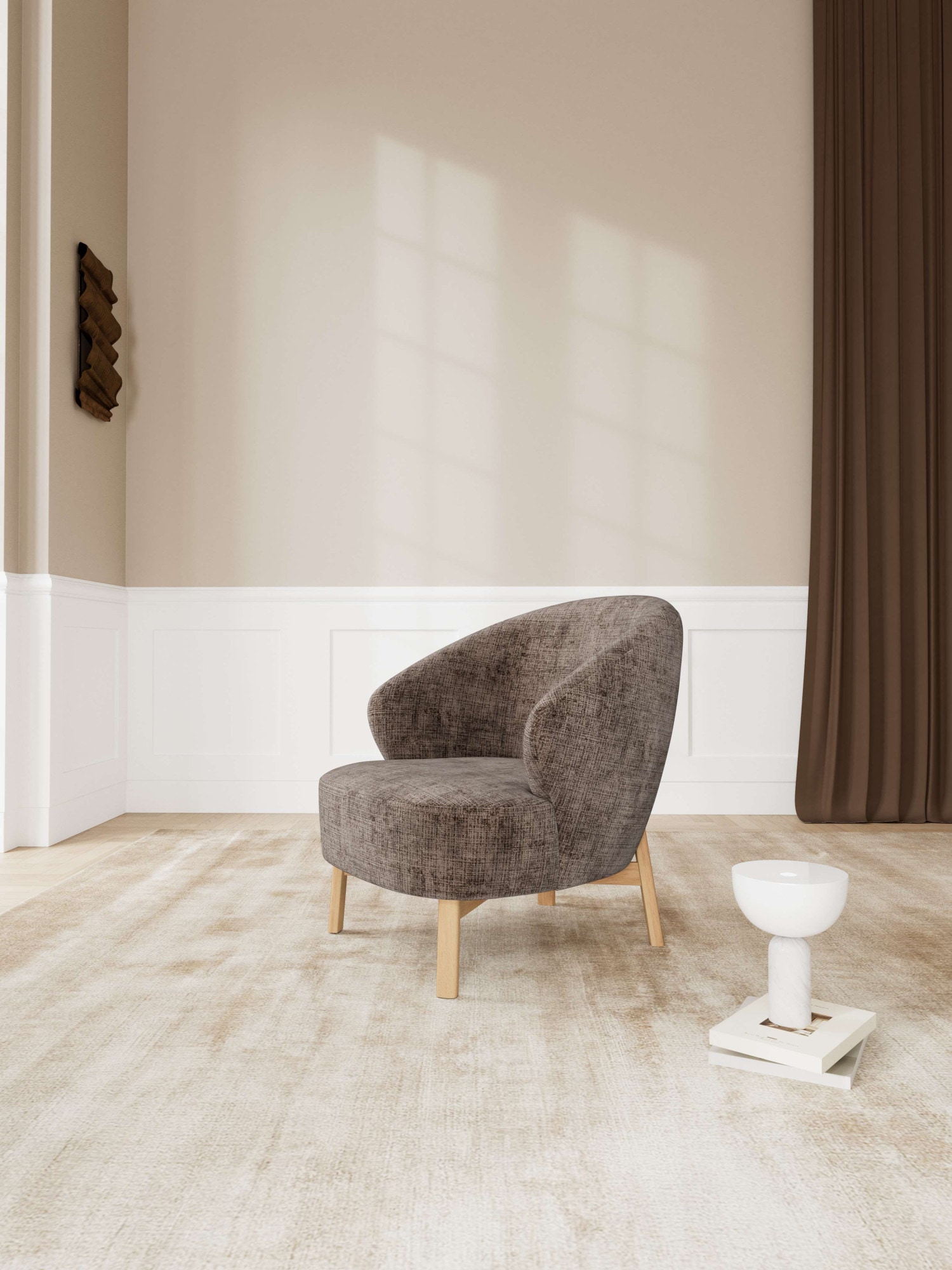 ACTONA GROUP Polsterstuhl "Relaxsessel, Polstersessel" () Stuhl, braun, 77.5x78x78cm