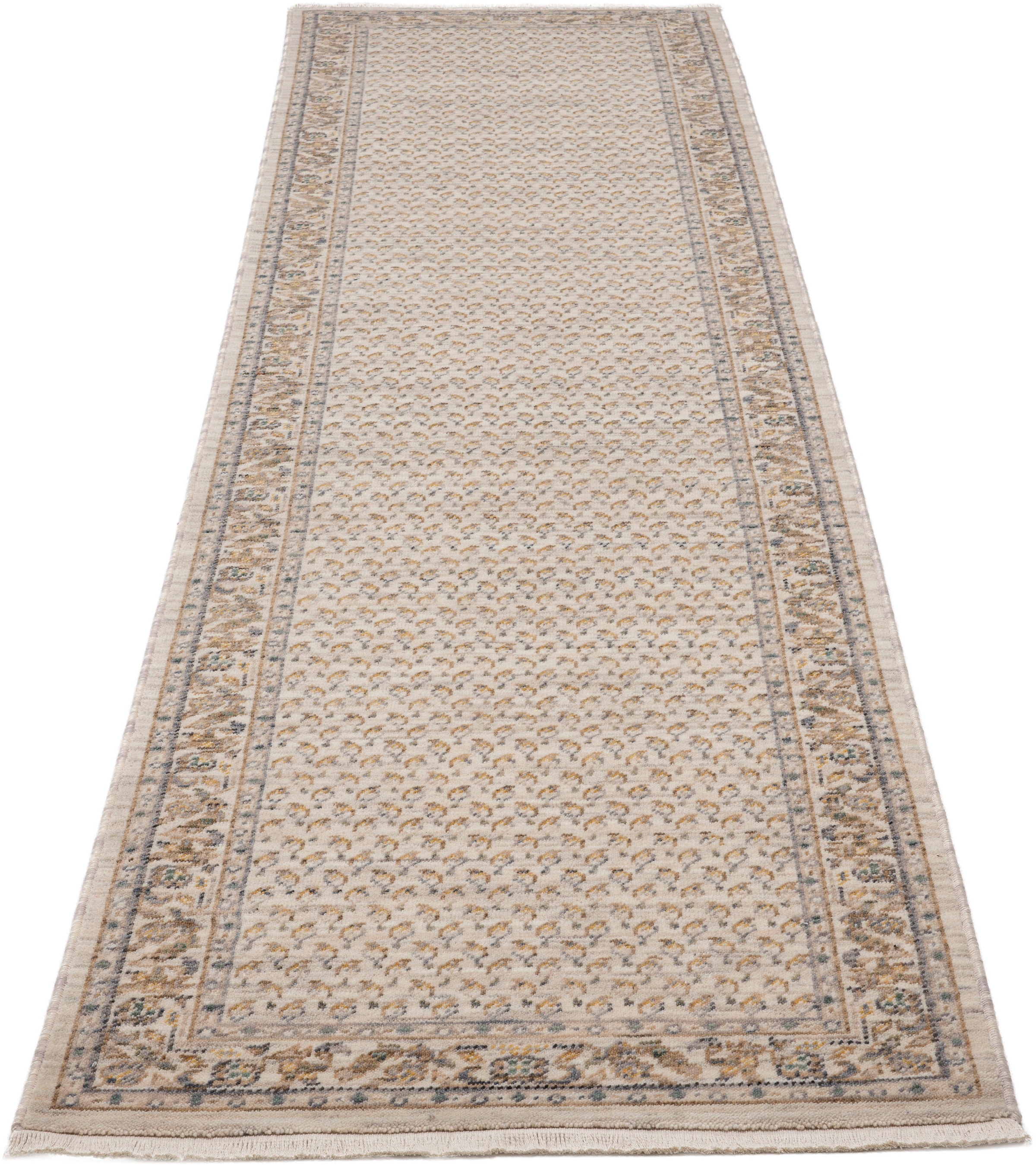 THEKO Wollteppich »Mir«, rechteckig, 10 mm Höhe, Kurzflor, Orient-Optik, mit Bordüre & Fransen, 90% Wolle, pflegeleicht
