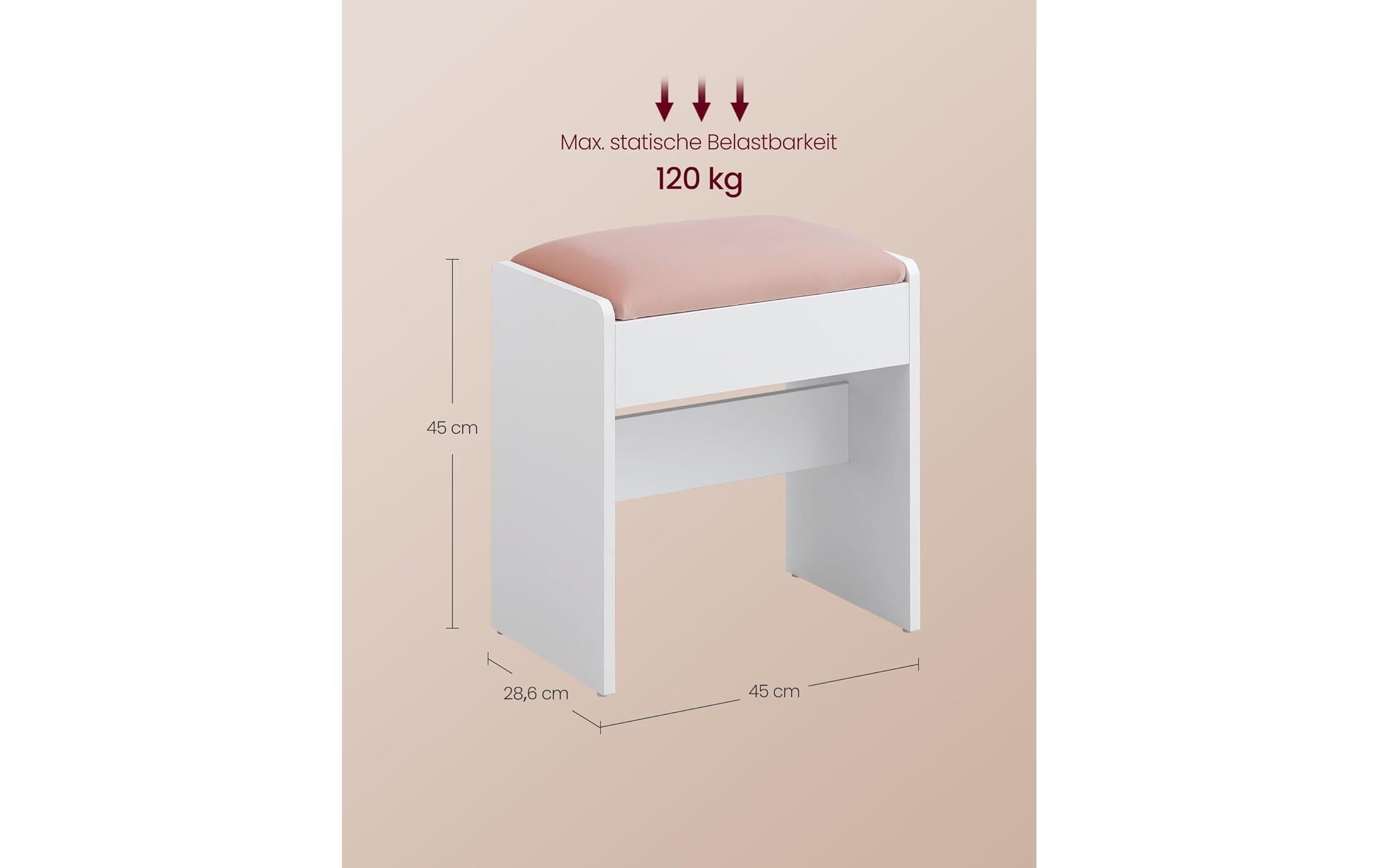 VASAGLE Hocker »Mitteldichte Holzfaserplatte (MDF)/Spanplatte«