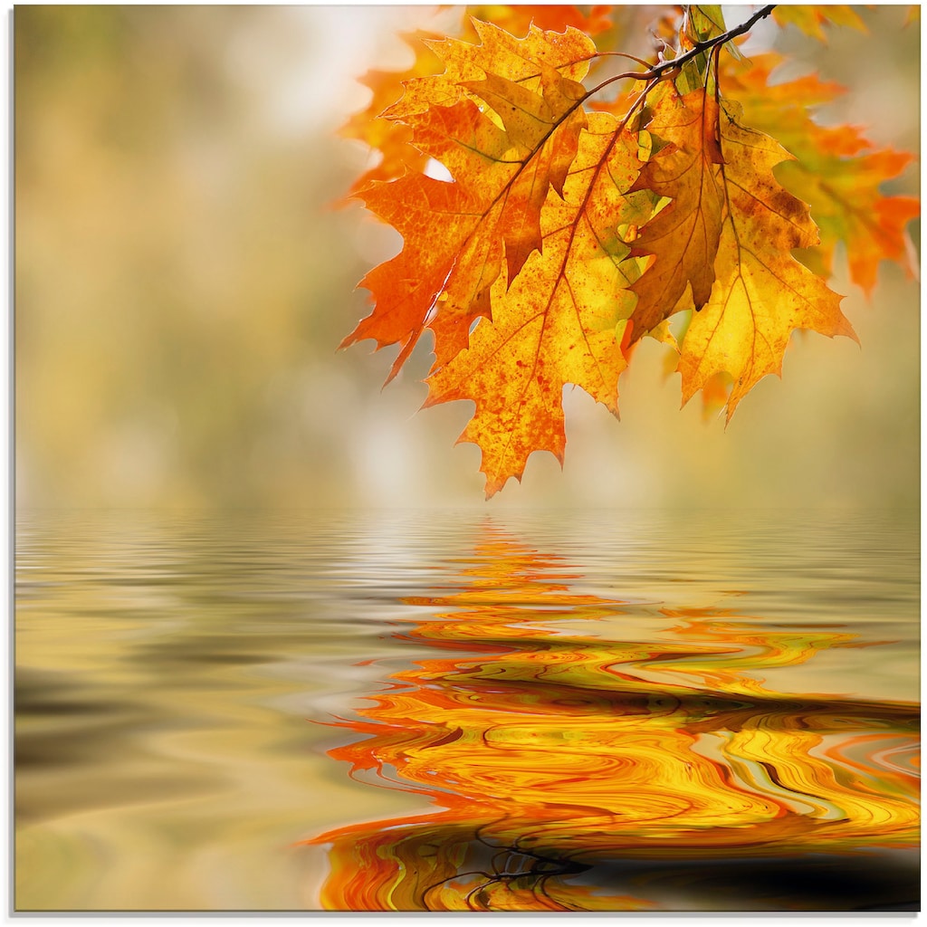 Artland Glasbild »Herbstblätter«, Blätter, (1 St.)