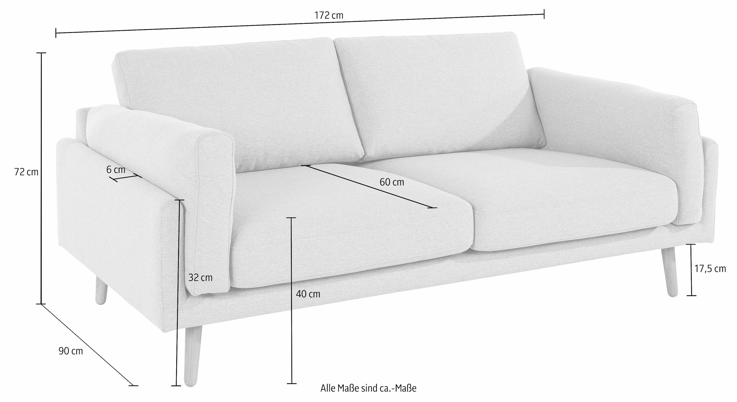 andas 2-Sitzer »Malvik«, schön und kuschlig, mit Wellenunterfederung, Design by Anders Nørgaard