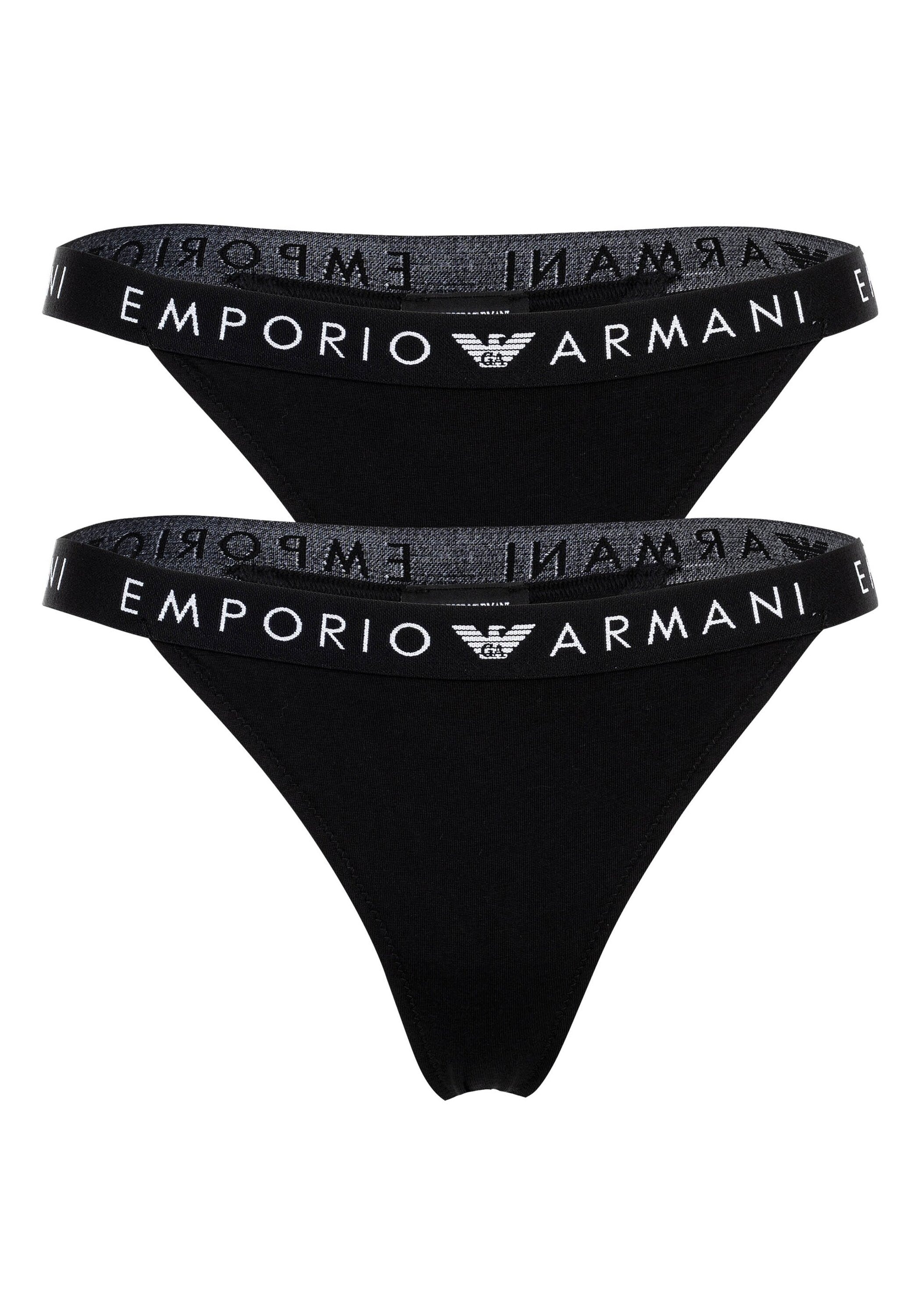 Emporio Armani String "String ICONIC LOGOBAND 2 PACK T-THONG 2er Pack"