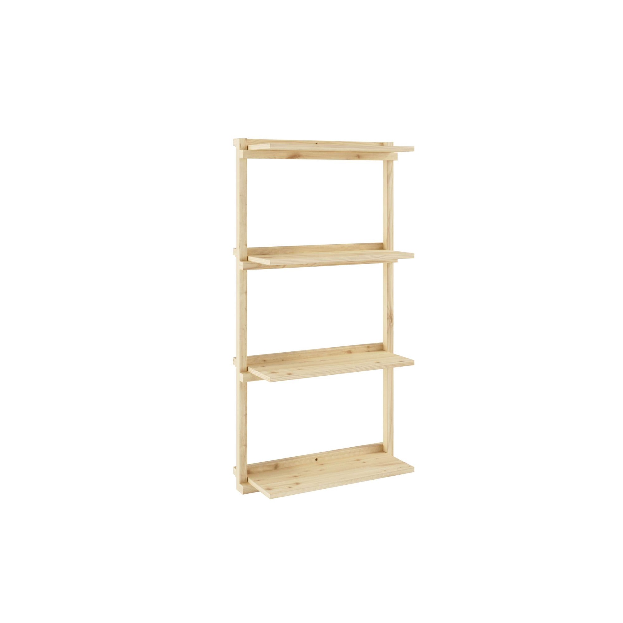 Karup Design Wandregal »Groove Shelving Narrow, Wandregal, Aufbewahrung, Deko, Platzsparend«, (B/H/T ca: 66x25,5x127cm), inkl. 4 Abnehmbare Regalböden aus FSC®-zertifiziertem Massivholz