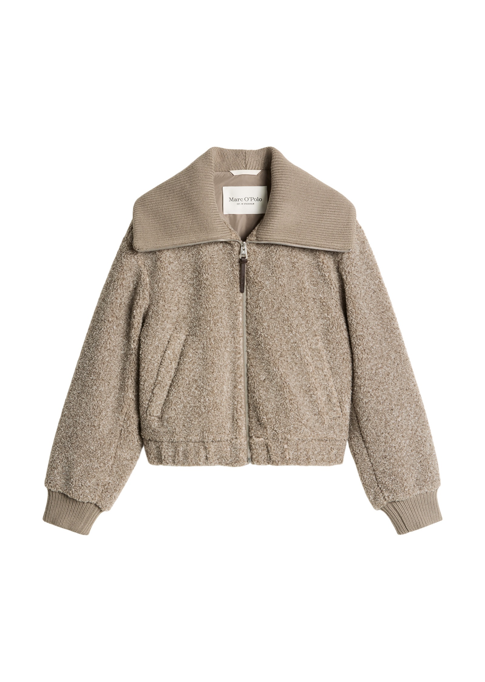Marc O'Polo Outdoorjacke »aus weichem Curly-Plüsch« ohne Kapuze