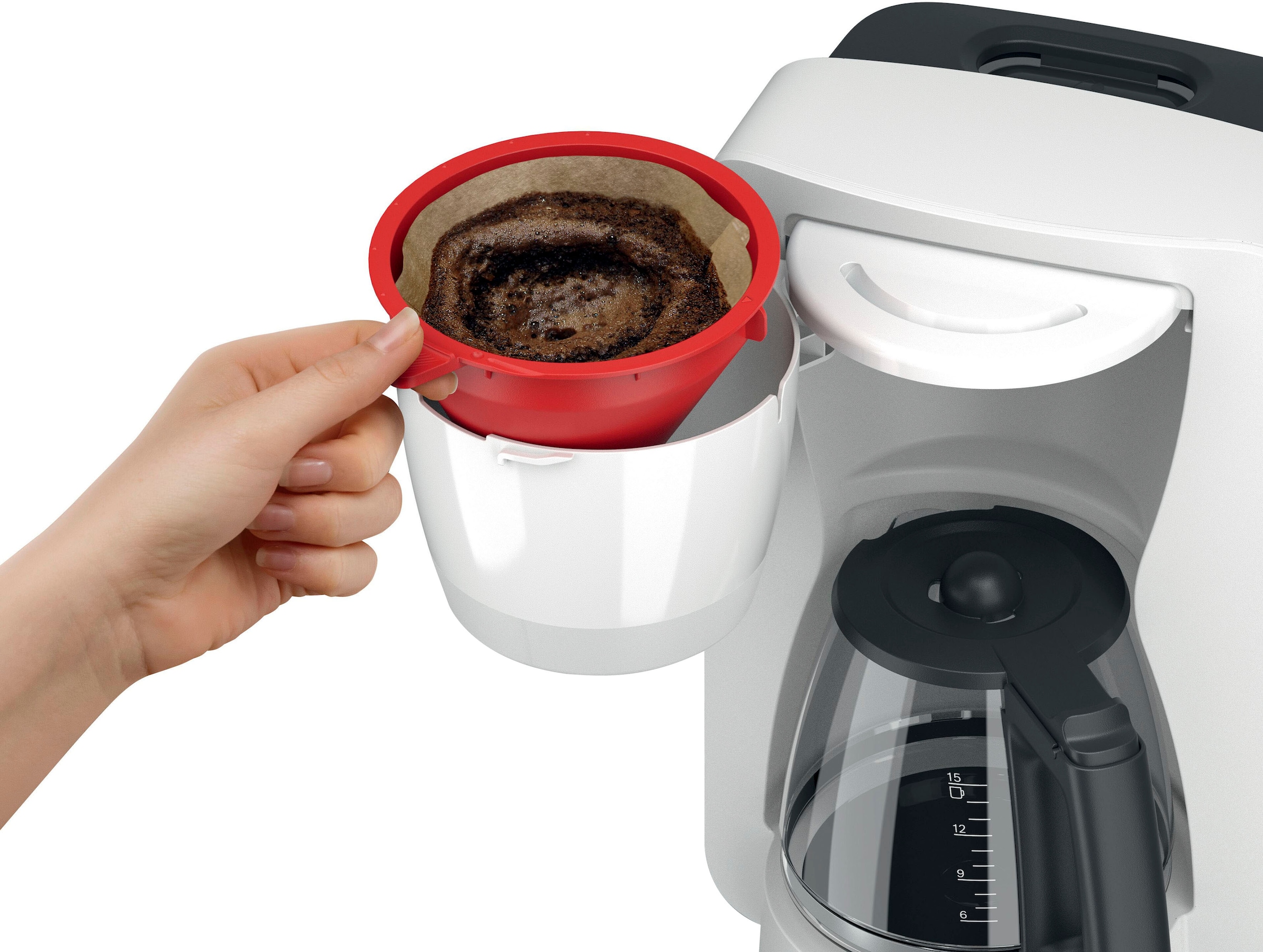 BOSCH Filterkaffeemaschine »MyMoment TKA2M111«, 1,25 l Kaffeekanne,  Papierfilter, 1x4, für 10-15 Tassen, Glaskanne, 40min Warmhaltefunktion, 1200  W | BAUR