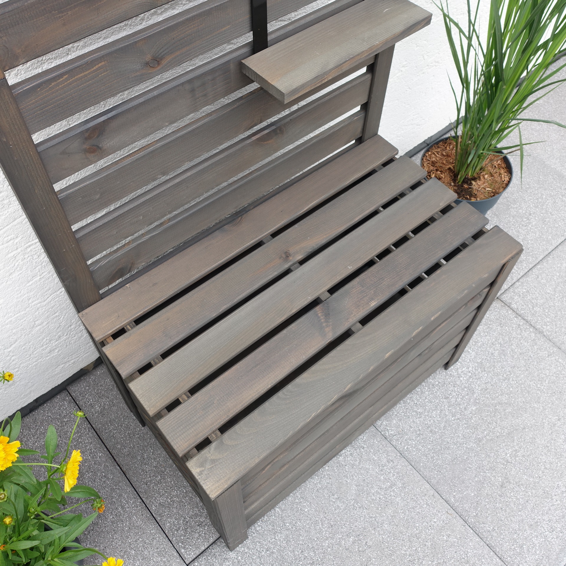 promadino Spalier »für Balkon und Garten«, Sitzgelegenheit und Sichtschutz, L70xT40xH180cm, Volumen: 91 Liter