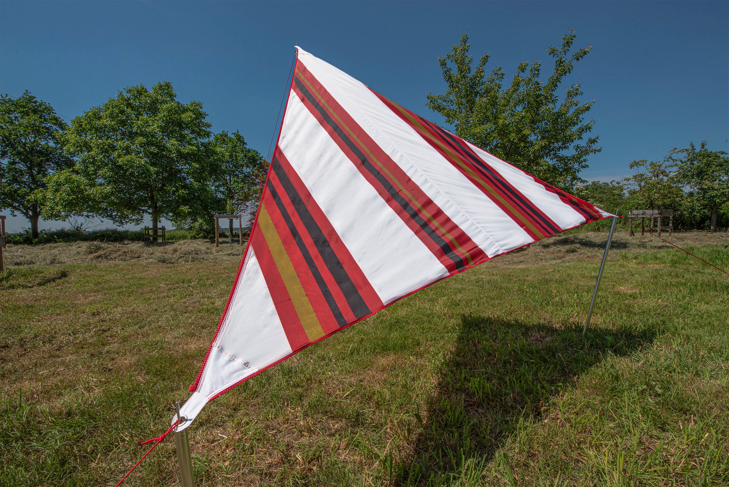 BENT Zip-Canvas Sun Sail Red/White 250x250cm 2