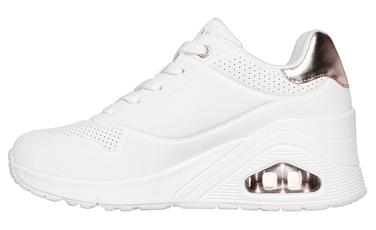 Skechers Sneaker »UNO WEDGE-HI STEPS«, Keilsneaker, Schnürschuh mit Air-Cooled Memory Foam