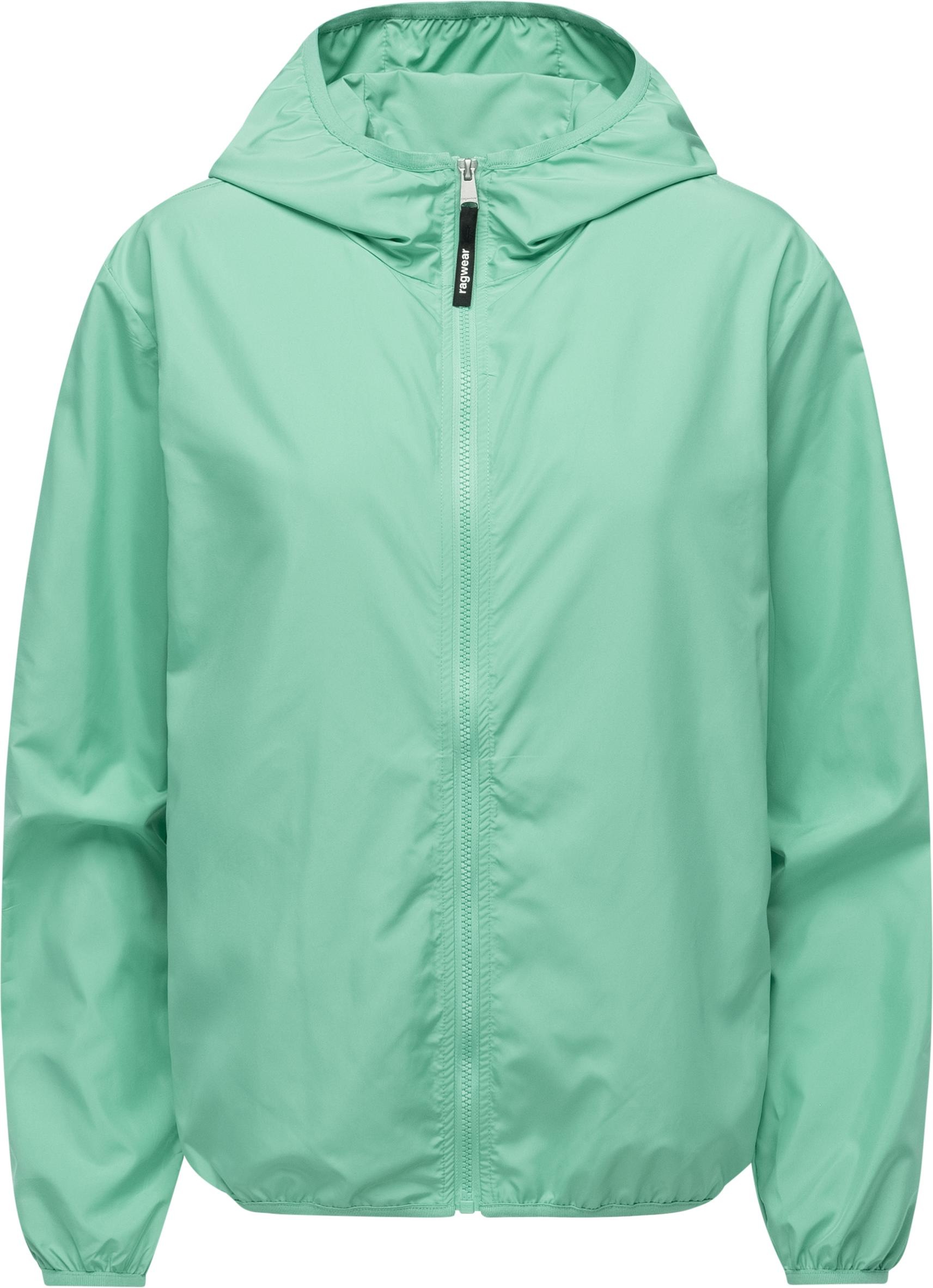 Outdoorjacke RAGWEAR "Vinzie C", Damen, Gr. XXL (44), blau (türkis), 100% Polyester, lässig geschnitten hüftlang, hoch geschlossener Ausschnitt, Ärmel ohne Ärmelschlitz elastischer Bund mit Gummizug, Jacken Outdoorjacke, Extraleichte Übergangsjacke mit Ka