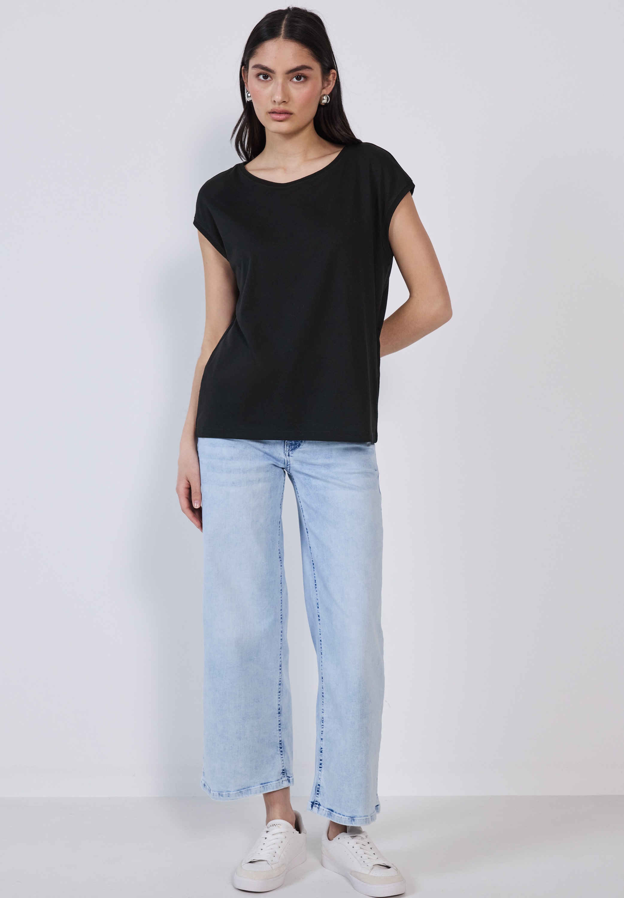 STREET ONE STUDIO T-Shirt, mit U-Boot-Ausschnitt