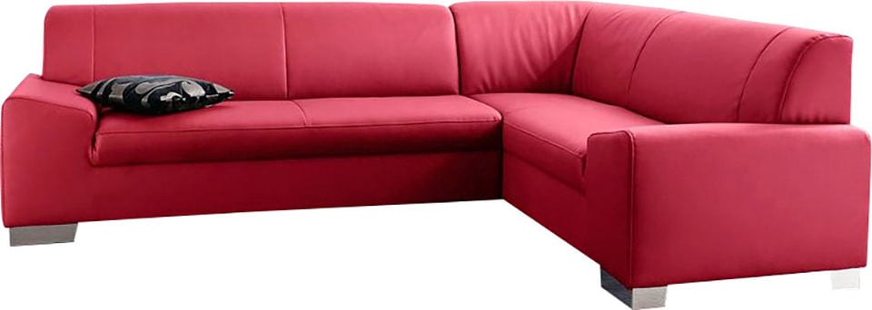 DOMO collection Ecksofa "Alisson, zeitlose Optik, flache Armlehnen, L-Form" günstig online kaufen