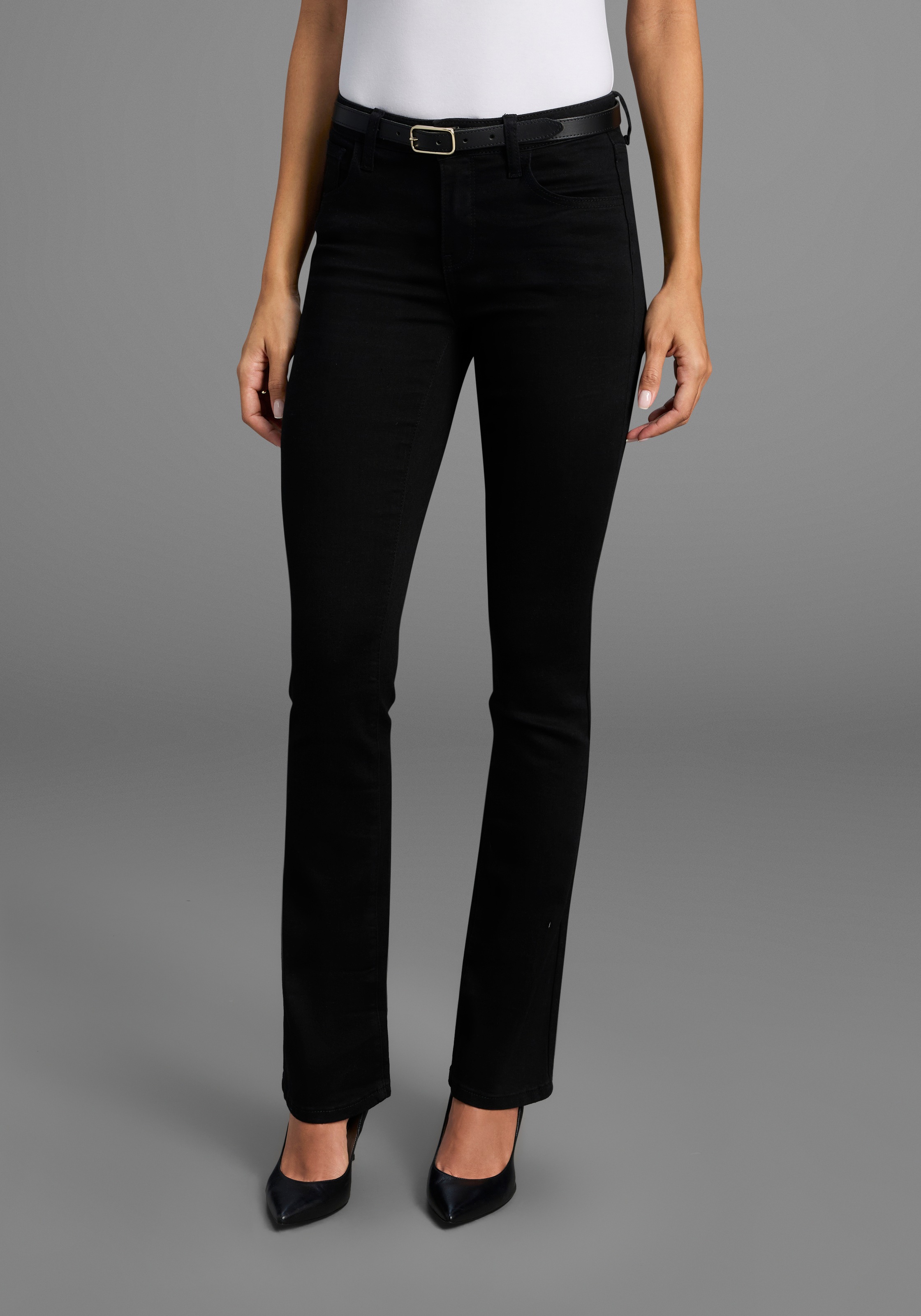Arizona Bootcut-Jeans "Ultra-Stretch" normale Passform, Baby-Bootcut, Used- günstig online kaufen