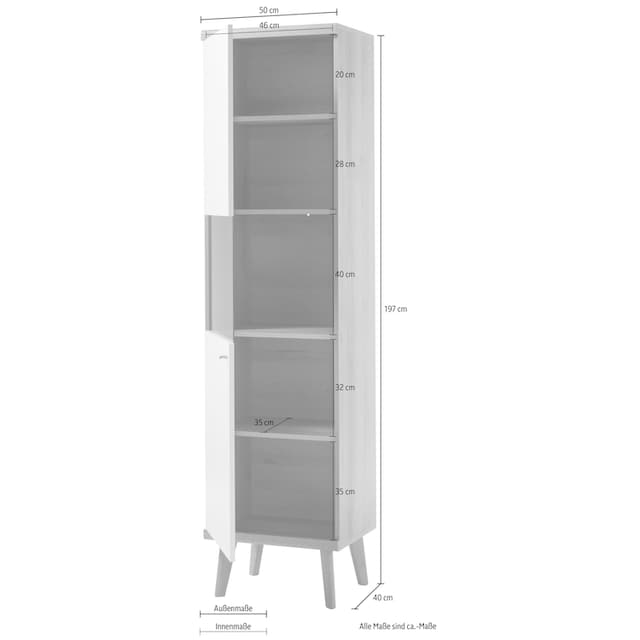 andas Vitrine »Merle«, Scandi Design, Höhe 197 cm, aus der freundin Home  Collection kaufen | BAUR