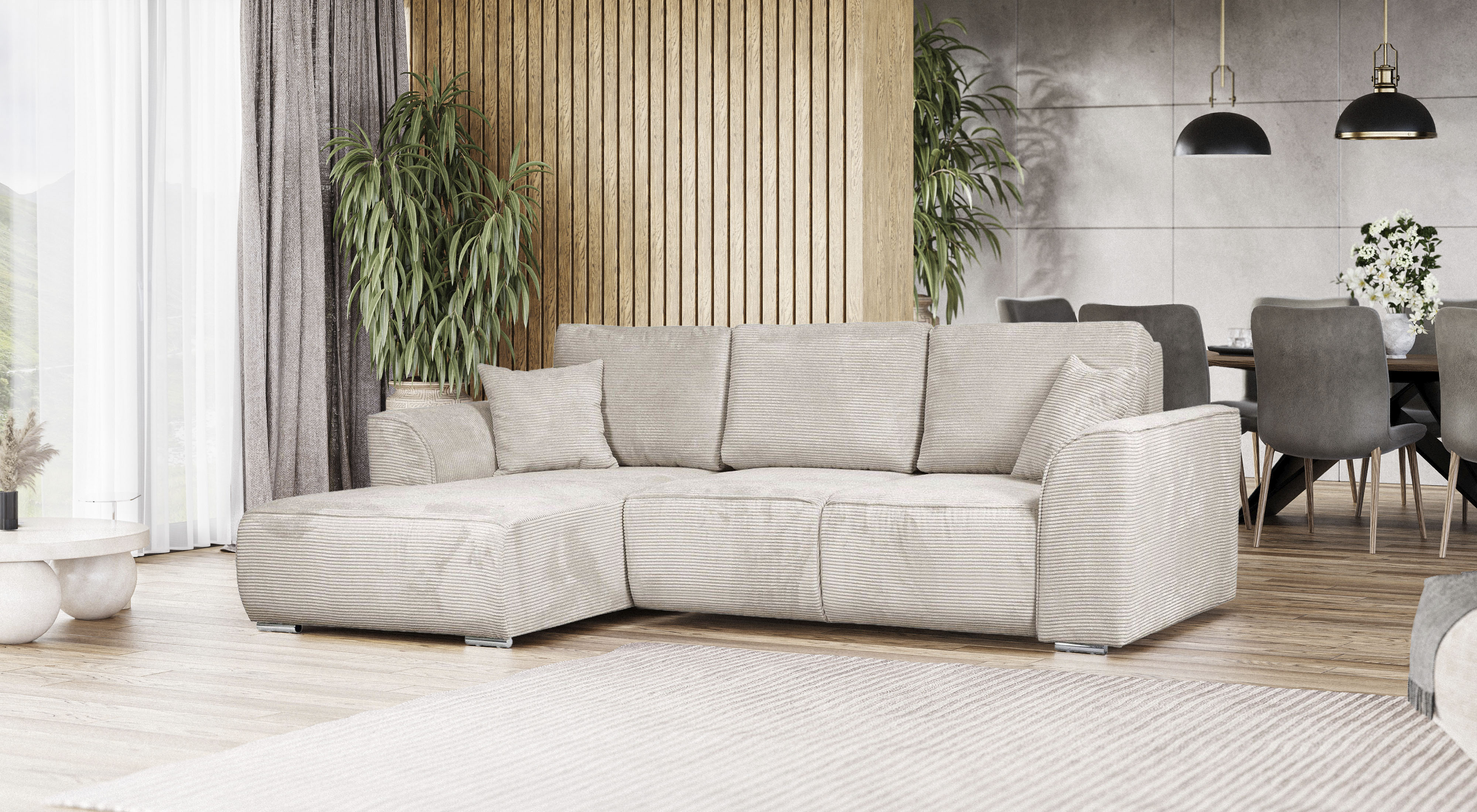 OTTO home Ecksofa "BEATRICE optionale Schlafsofa mit Bettkasten, B/T/H: 265/170/86 cm" L-Form, wahlweise auch mit Bettfunktion und Bettkasten