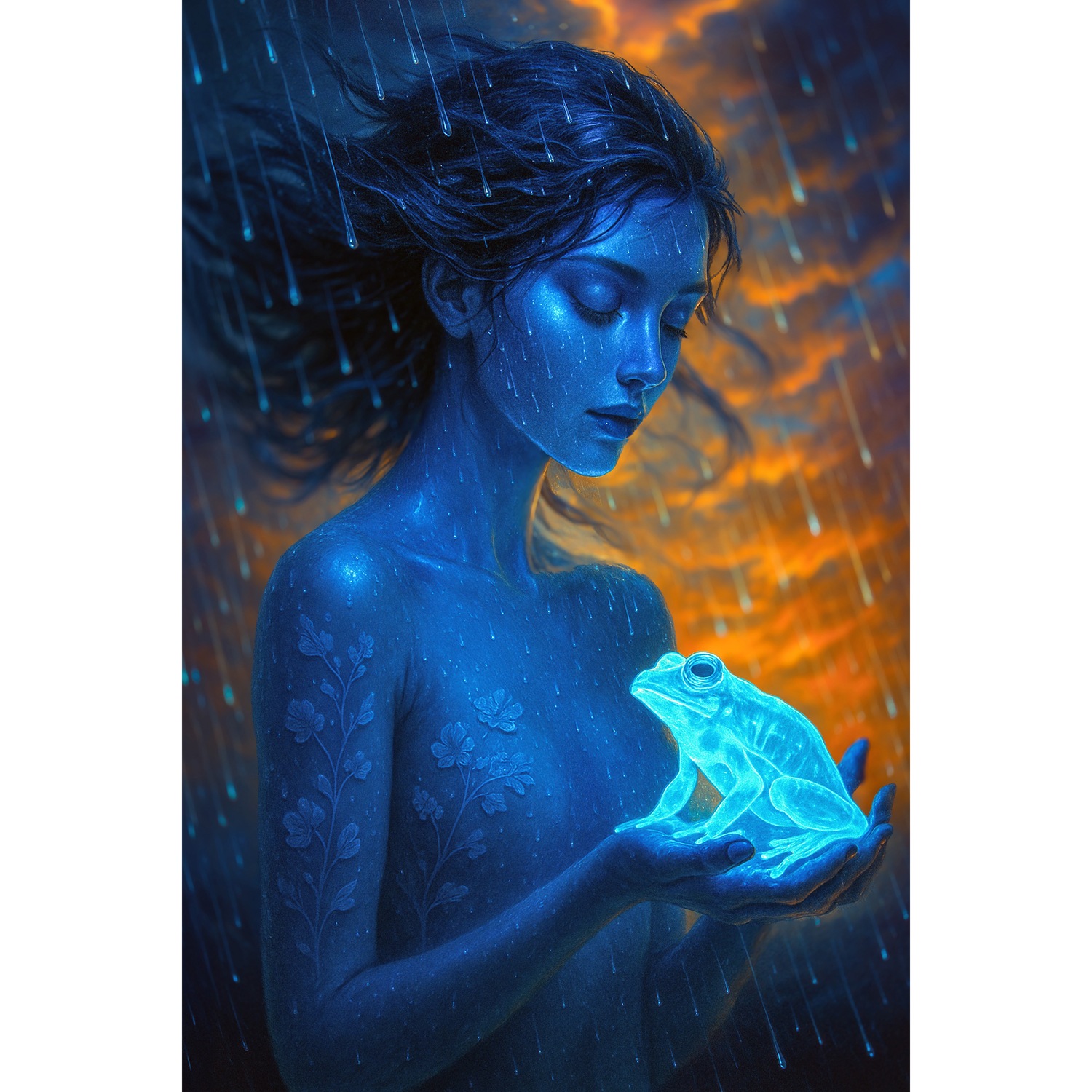 queence Acrylglasbild "Regenzauber" Bilder von Frauen  Fantasy  Frau  Gemäl günstig online kaufen