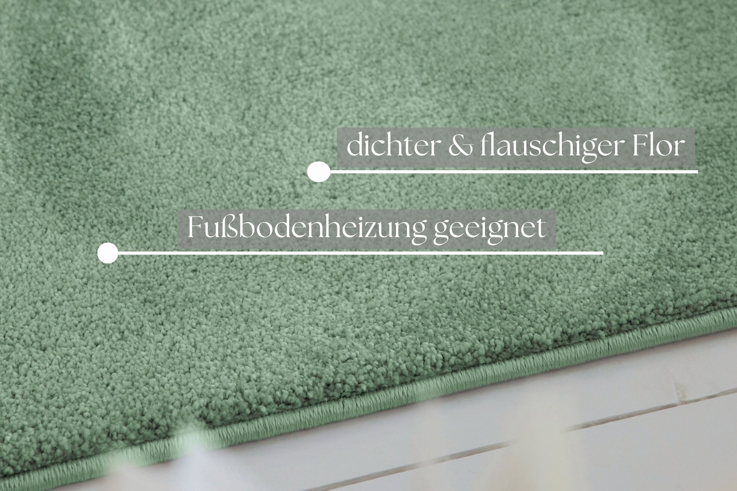 OTTO home Teppich »Lisbea« rechteckig 17 mm Höhe moderner dichter weicher Kurzflorteppich, Wohnzimmer, Schlafzimmer