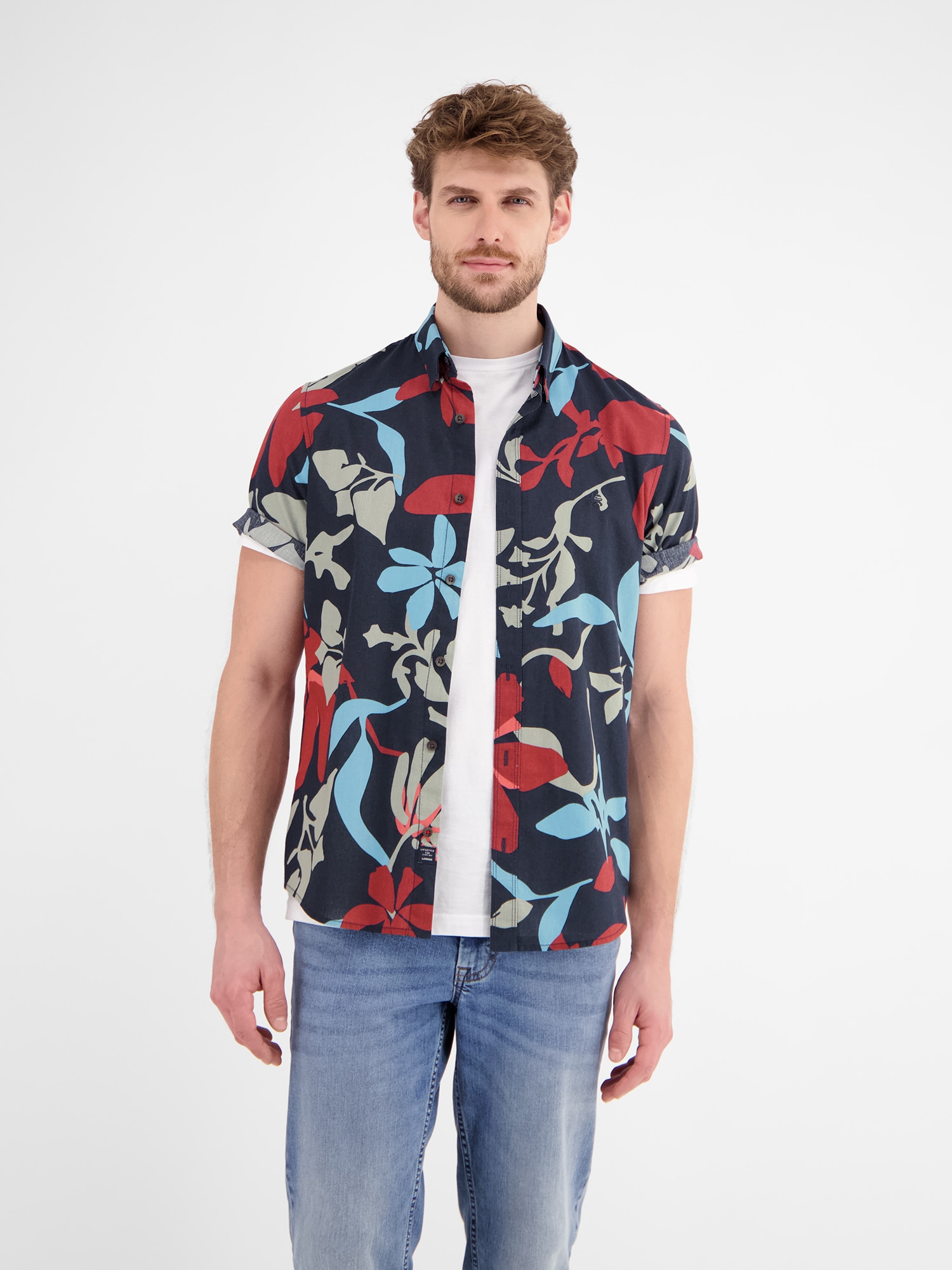 LERROS Kurzarmhemd "Sommerhemd in Hawaiian-Style" günstig online kaufen