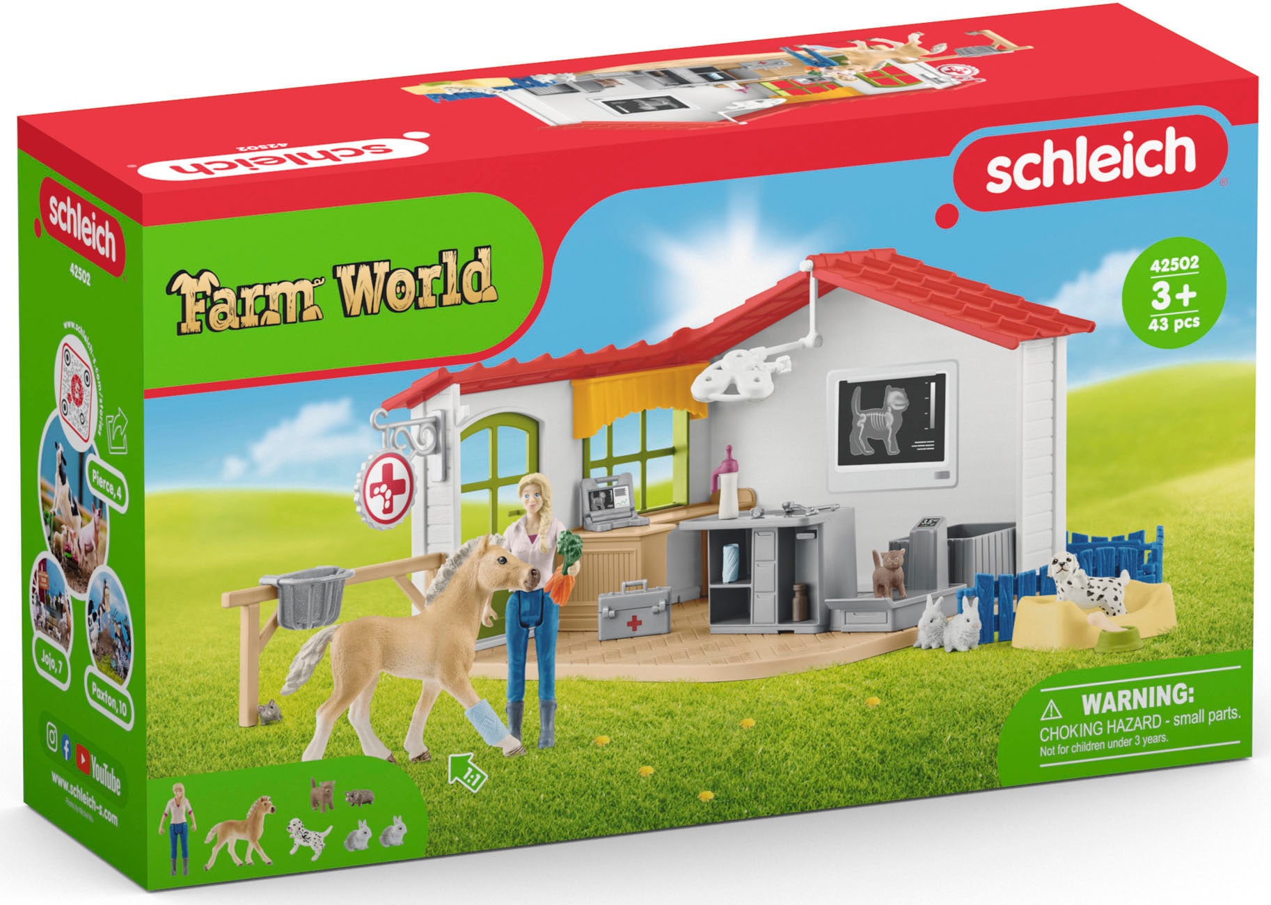 Schleich® Spielwelt »FARM WORLD, Tierarzt-Praxis mit Haustieren (42502)«, Made in Europe