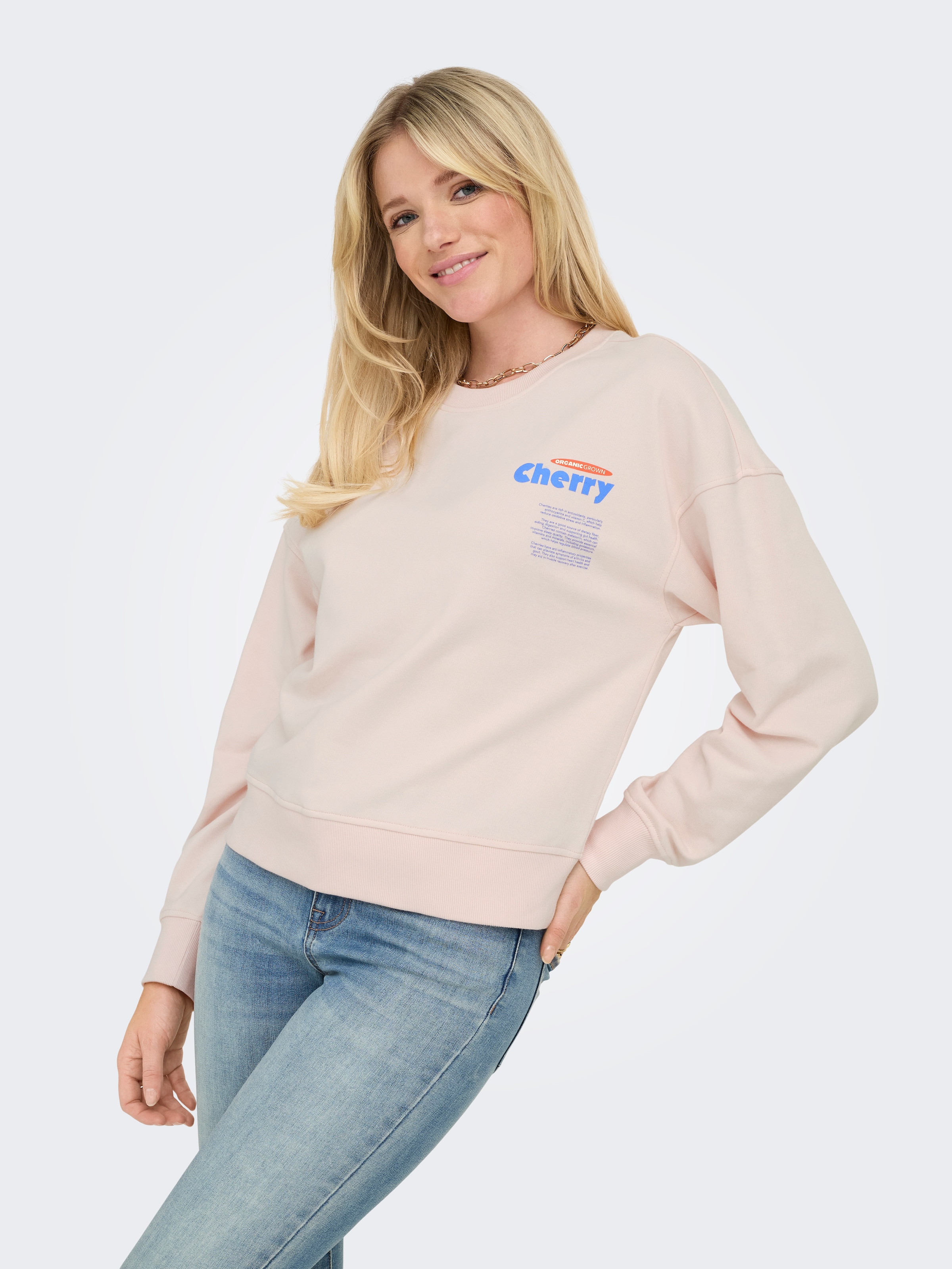 ONLY Sweatshirt »ONLPHILEA L/S FRUIT O-NECK UB SWT«