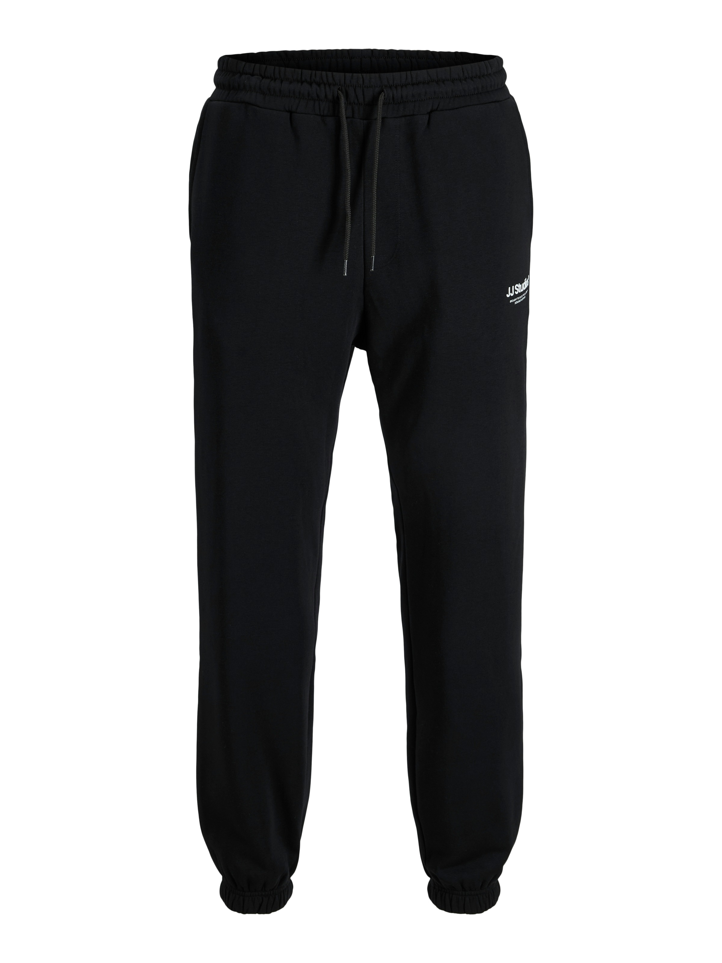 Jungen Sweathose "JPSTKANE SOHO SWEAT PANTS NOOS JNR", schwarz, Gr. 128, JACK & JONES JUNIOR, bedruckt, angeraute Sweatware, Obermaterial: 80%
