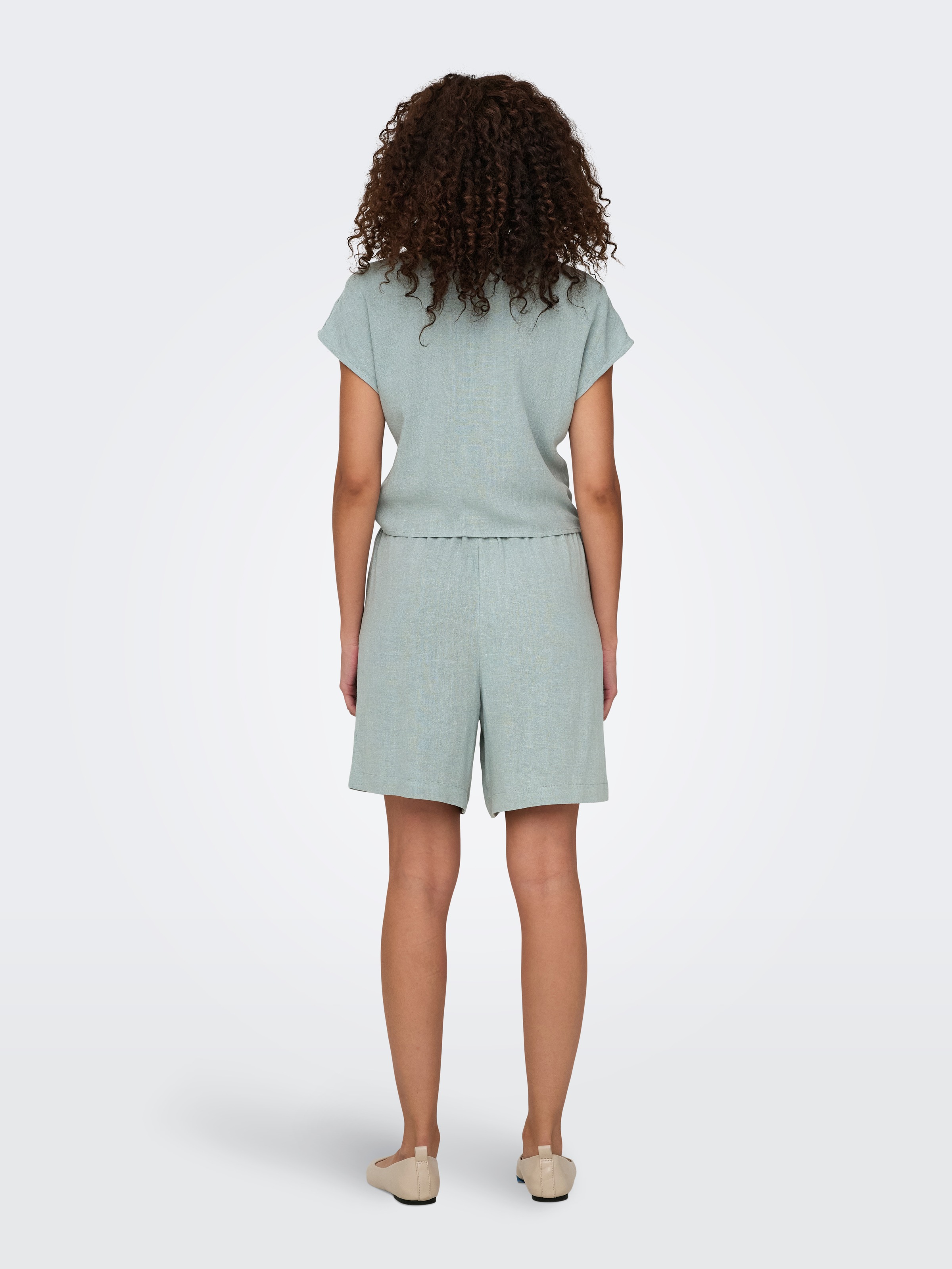 ONLY Kurzarmbluse »ONLSIESTA SS KNOT LIN BL SHIRT PNT NOOS« Viskosemischung, regular fit