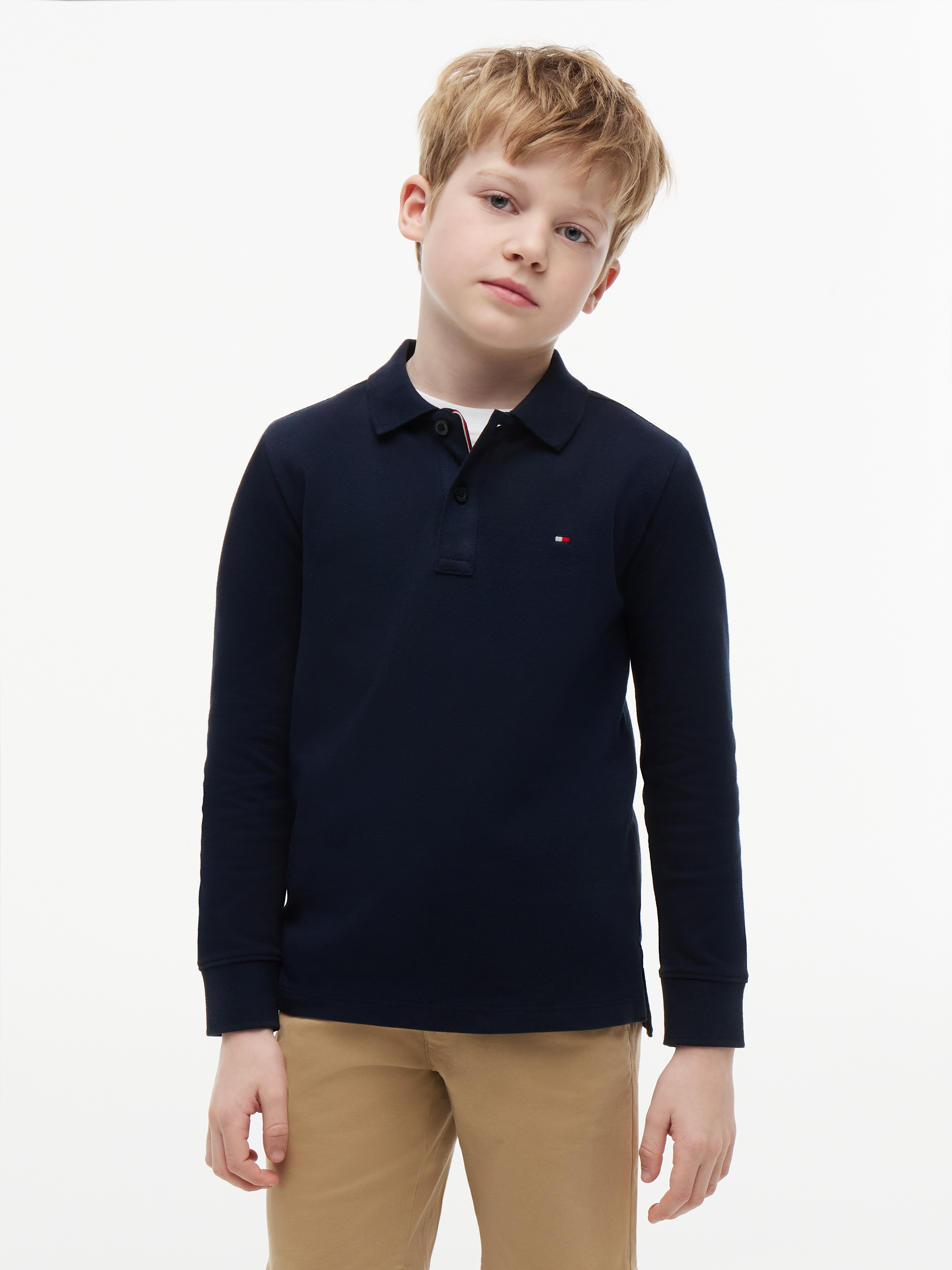 Tommy Hilfiger Poloshirt "REG POLO LS" mit Logostickerei