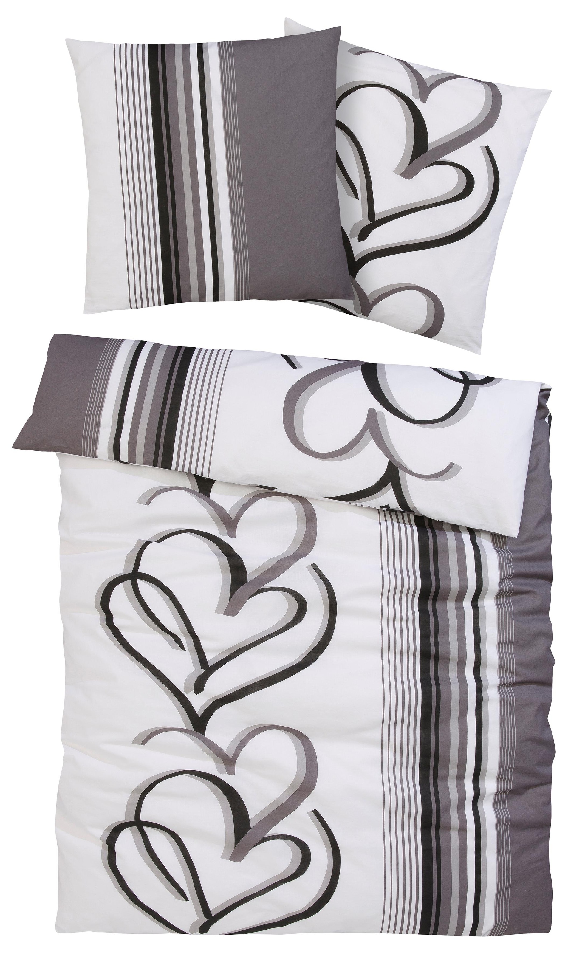 my home Bettwäsche "Area in Gr. 135x200 oder 155x220 cm" 2 Stk. tlg. Bettwä günstig online kaufen