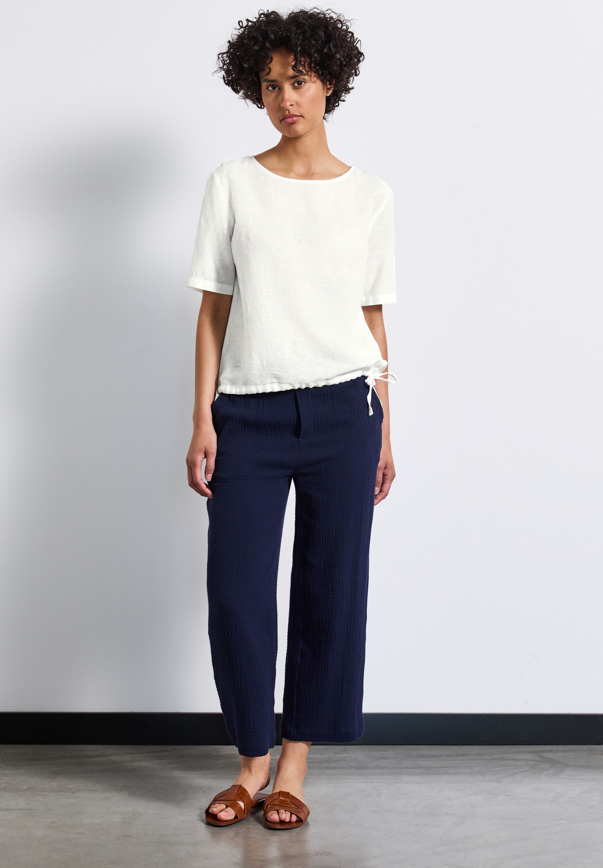 STREET ONE Shirtbluse, mit Leinenanteil