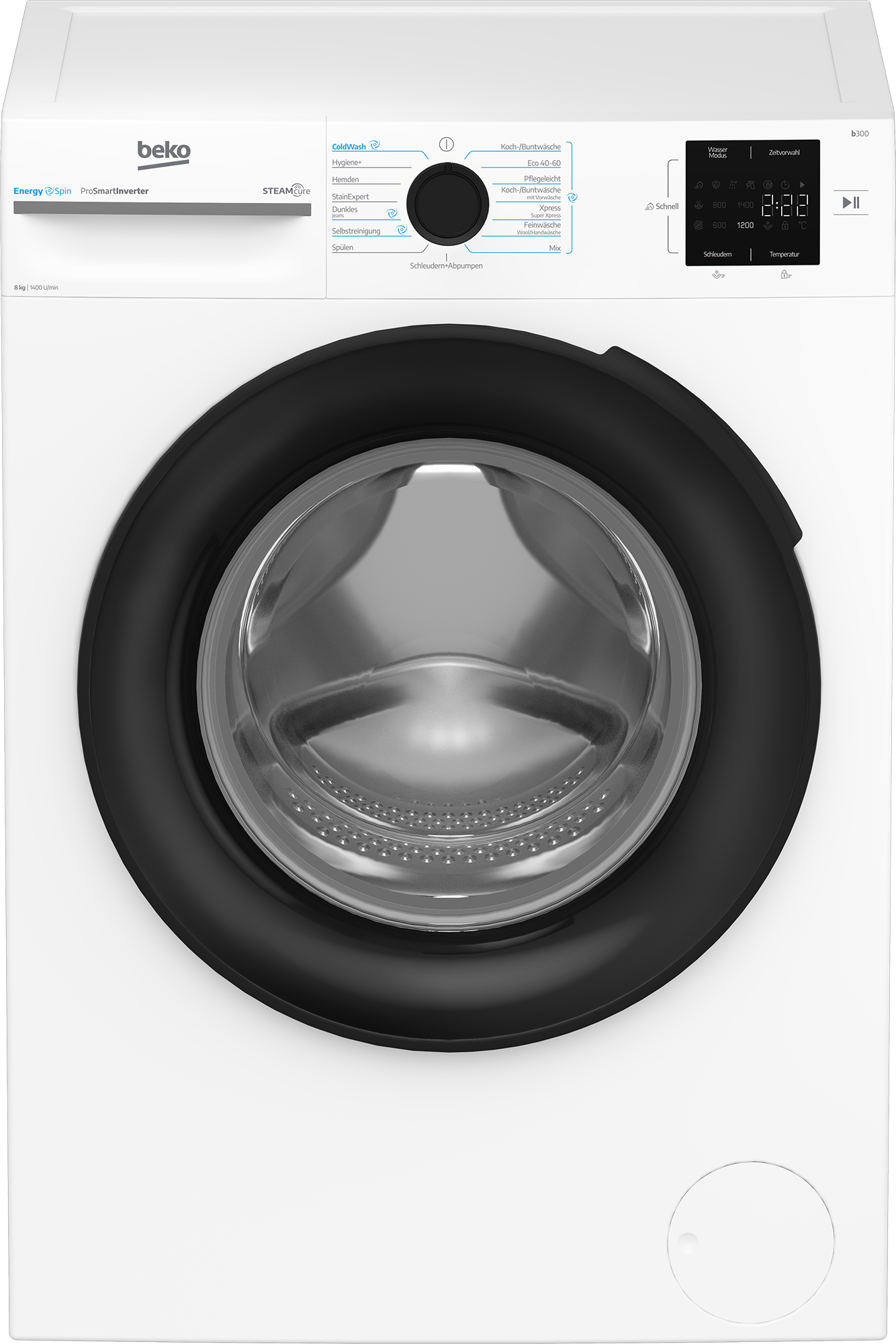 BEKO Waschmaschine »BM3WFU3841X« 8 kg 1400 U/min EnergySpin – optimierte Waschbewegungen für gründliche Reinigung.