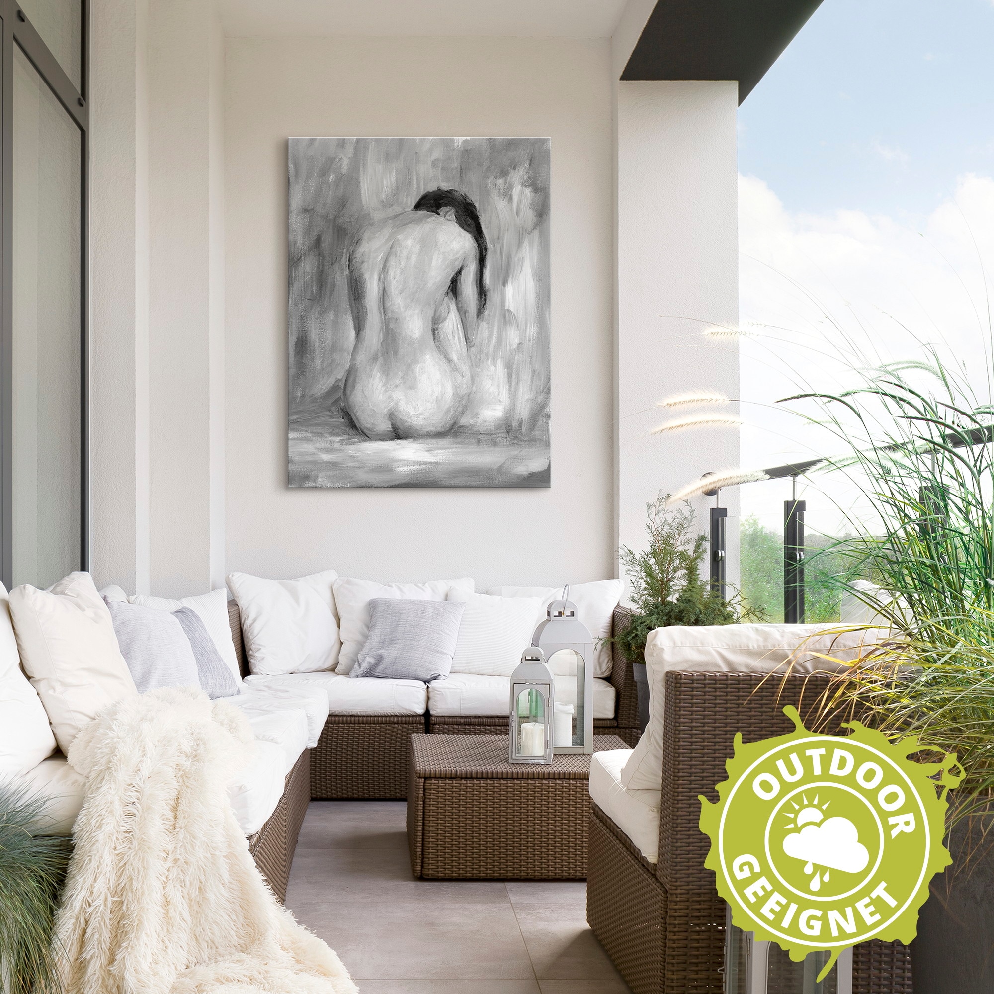 Artland Wandbild »Figur in schwarz & weiß II«, Frau, (1 St.), als Alubild, Outdoorbild, Leinwandbild, Poster, Wandaufkleber