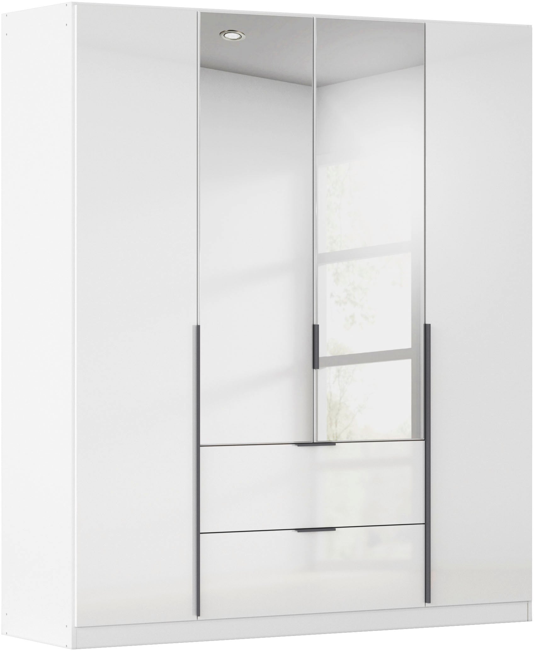 OTTO home Drehtürenschrank "Kleiderschrank Schrank Garderobe AGORDO mit Dekor- oder Hochglanzfront" in zwei Griff-Farben, Breiten 91-360 cm, mit Außenschubkästen, in 7 Breiten und 2 Höhen MADE IN GERMANY