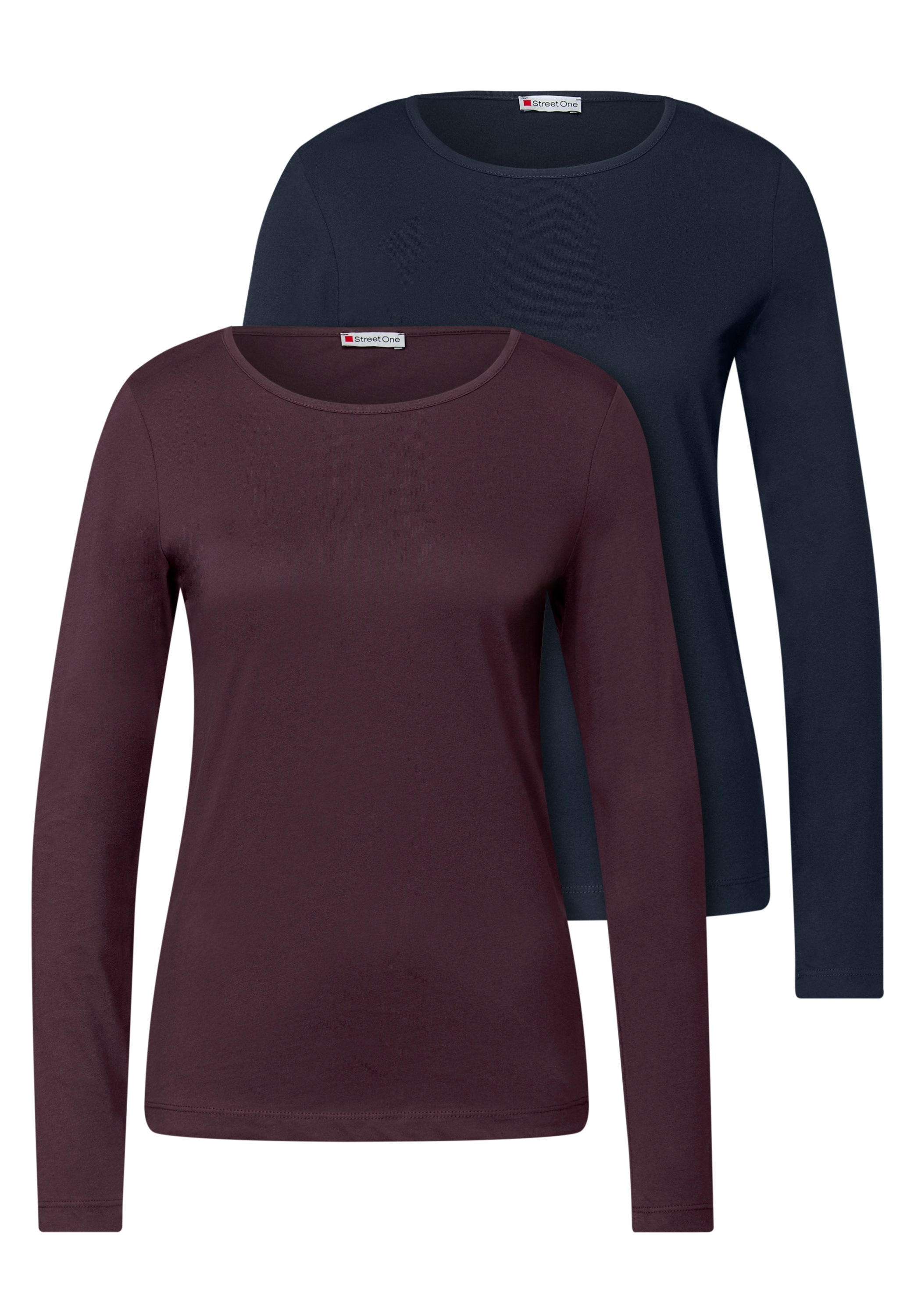 STREET ONE Langarmshirt, aus reiner Baumwolle