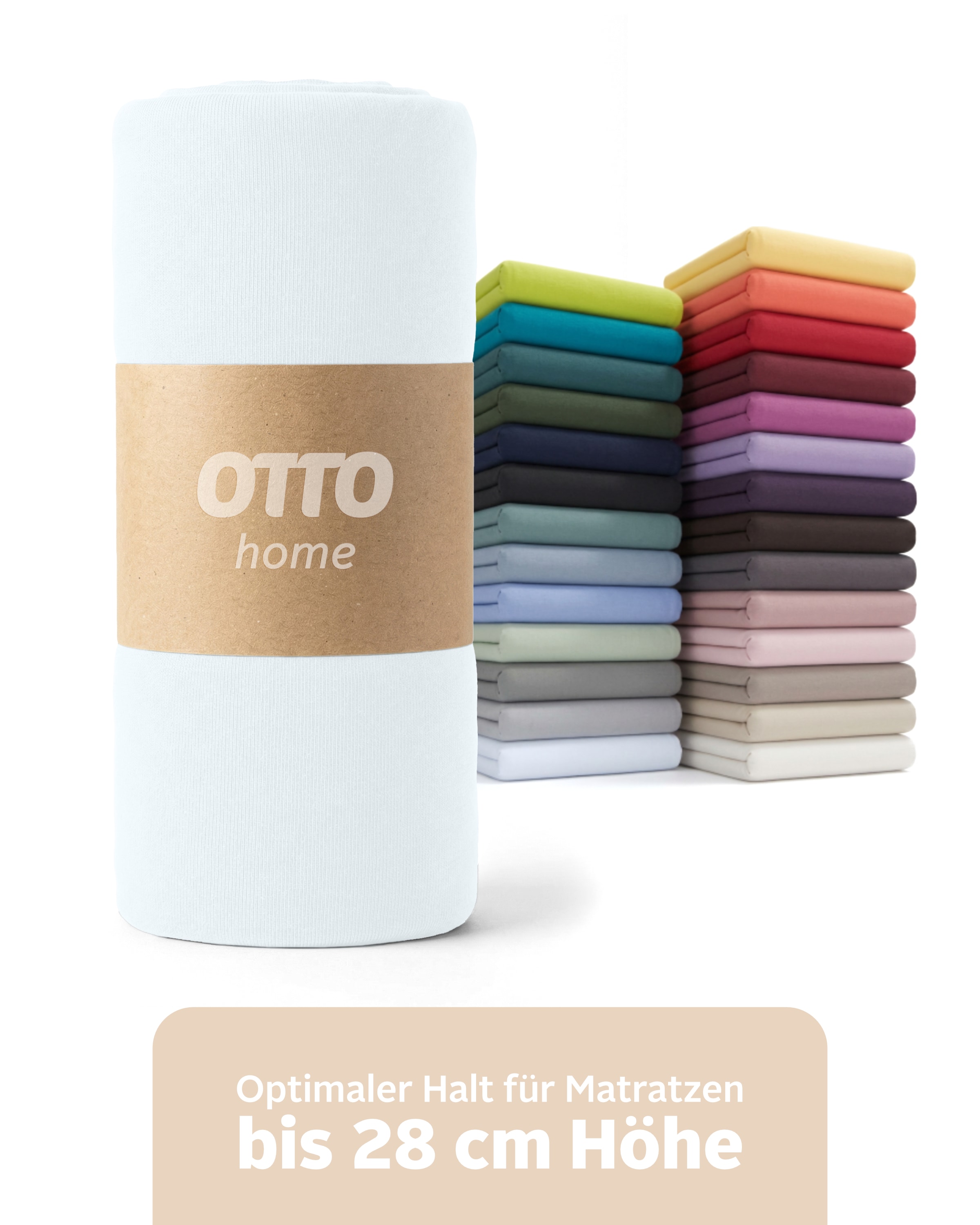 OTTO home "BLACKBERRY in PREMIUM und BASIC Qualität, 100% Baumwolle" für hohe Matratzen bis 28 cm, Bettlaken, Spannbetttuch, Boxspring