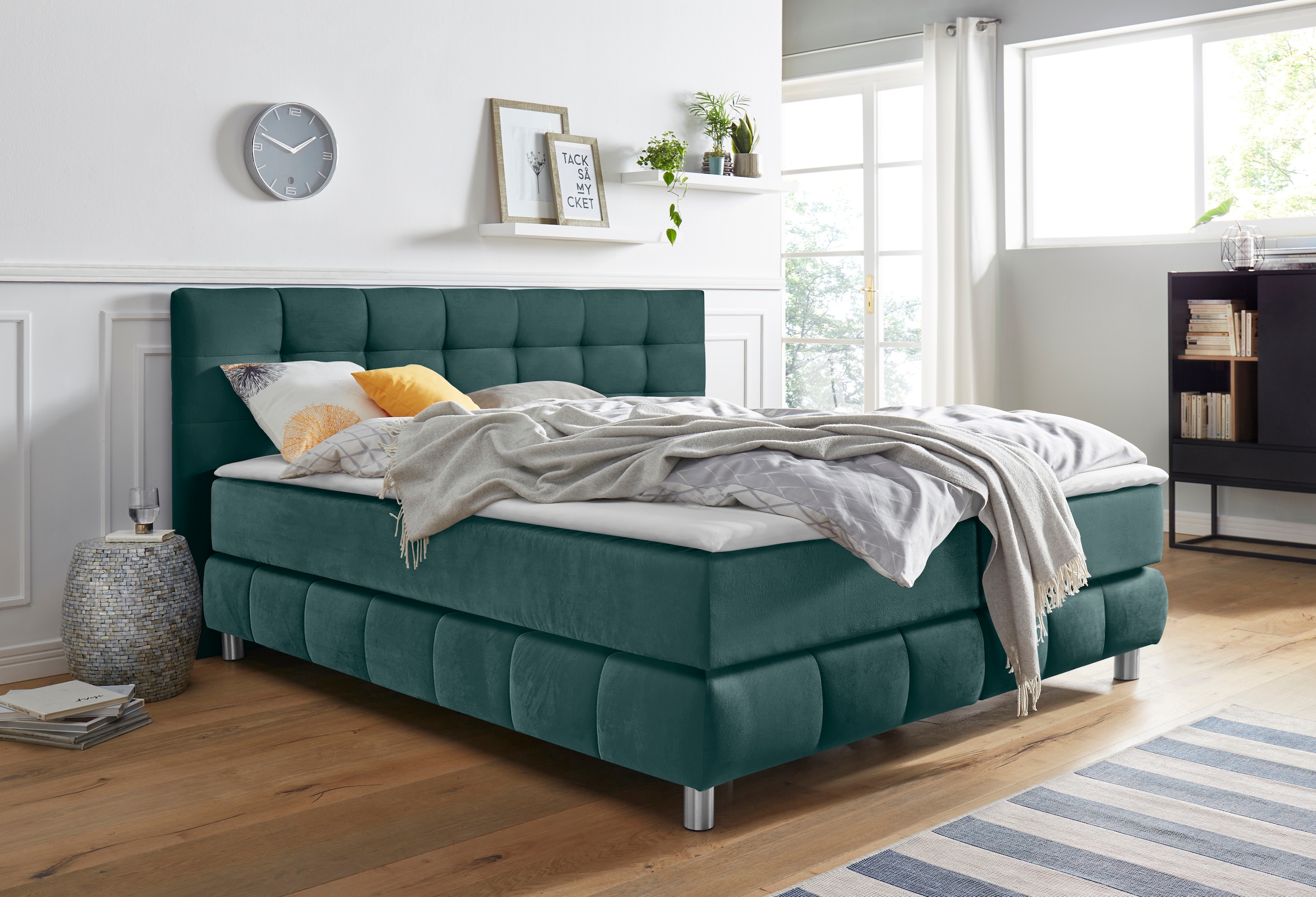 andas Boxspringbett "Salo", incl. Topper, 6 Breiten, 2 Härtegrade, TFK auch günstig online kaufen