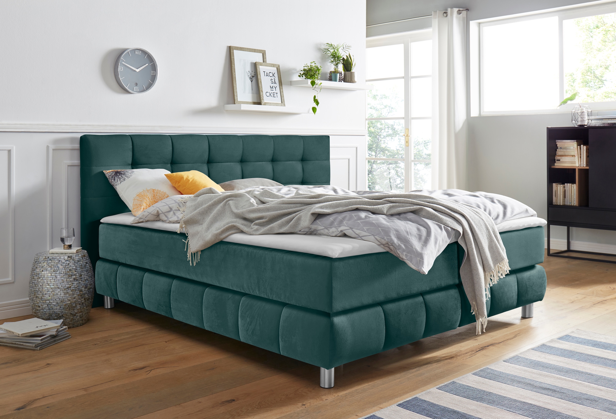 Home affaire Boxspringbett "Salo" incl. Topper, 6 Breiten, 2 Härtegrade, TF günstig online kaufen