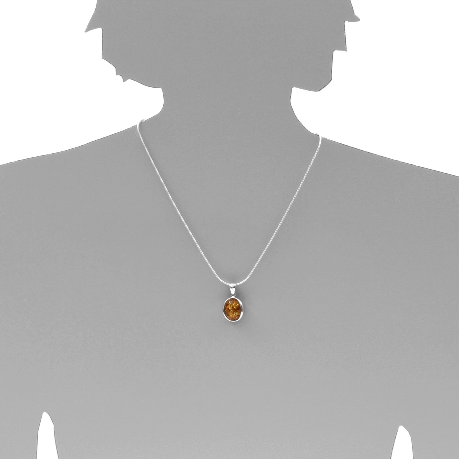 Kette mit Anhänger OSTSEE-SCHMUCK "Ostsee-Schmuck Kette mit Anhänger Wasa Kette mit Anhänger Wasa" Gr. 45, silber, Halsketten, Damen, 45cm, Silber 925 (Sterlingsilber), L: 42 5