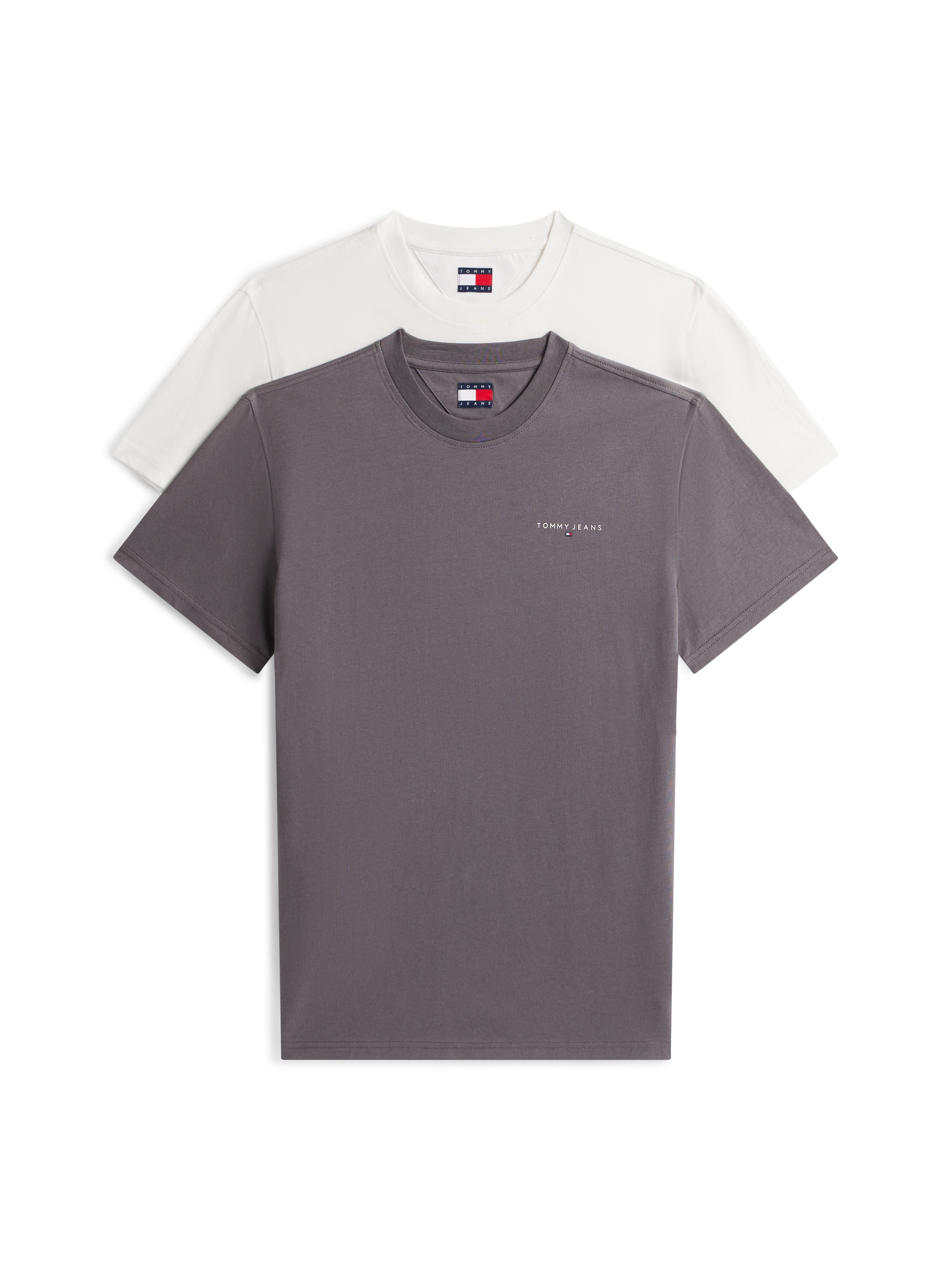 Tommy Jeans 1100000002199 "TJM SLIM FIT LINEAR 2PACK" Packung, 2 Stk. Rundhals, Jersey