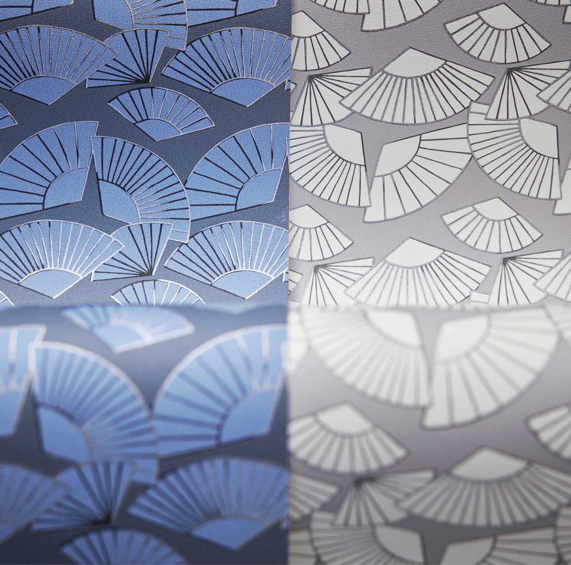 Architects Paper Vliestapete »Fan«, Motiv-abstrakt-naturalistisch, Geometrische Tapete Designer Metallic Tapeten Wohnzimmer Schlafzimmer