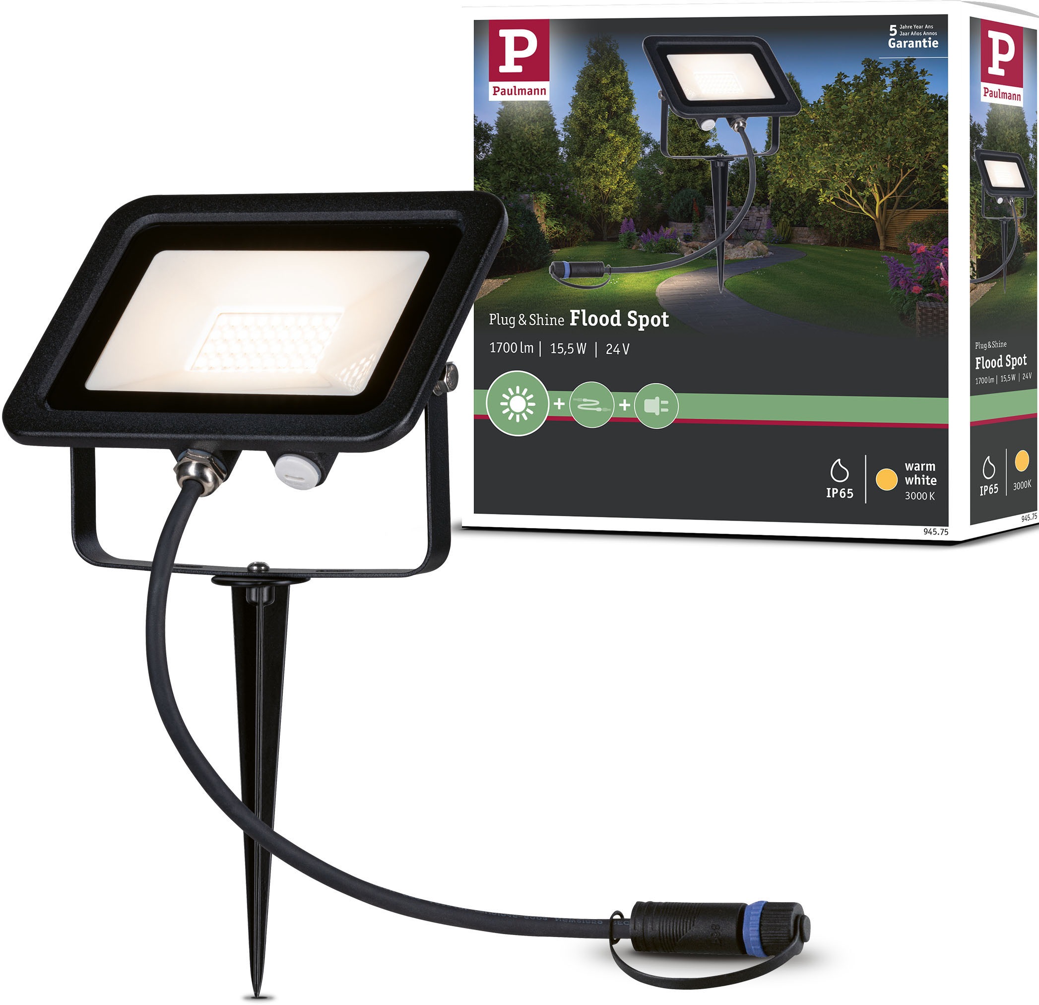 Paulmann LED Gartenstrahler "Flood", 1 flammig, Leuchtmittel LED-Modul  LED fest integriert, LED-Modul